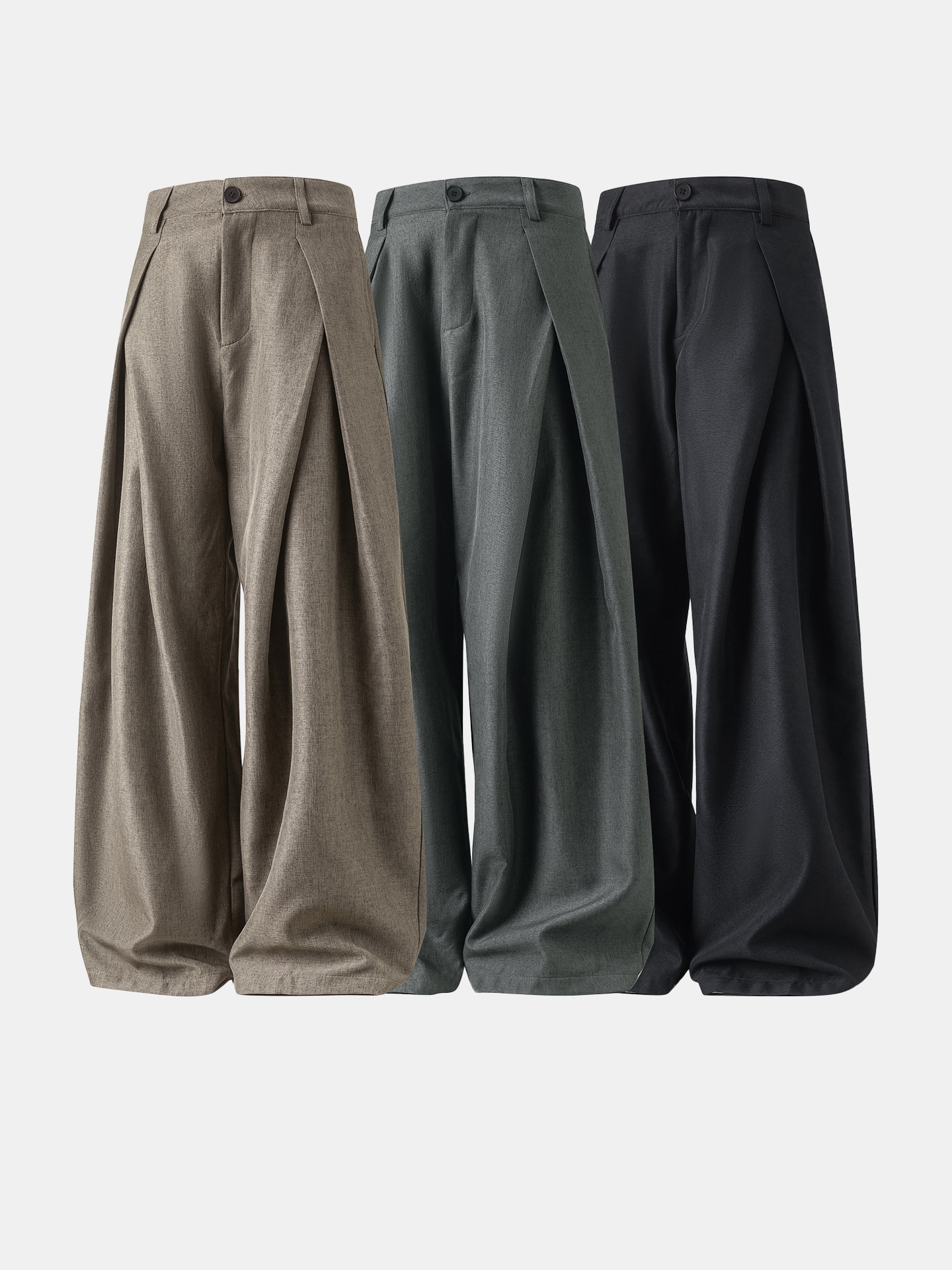 Stussy Cross-pleated draped trousers