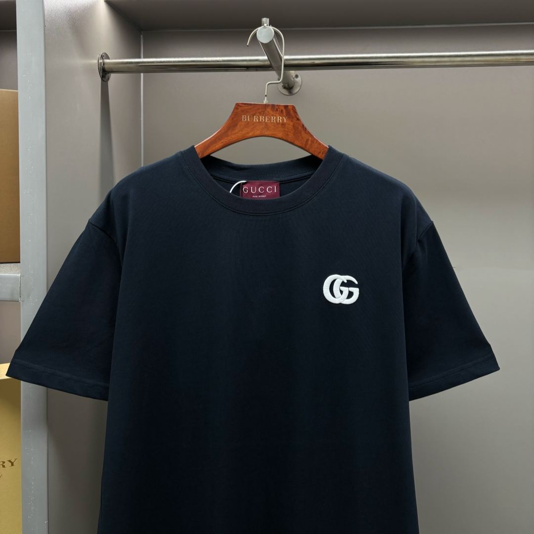 『S-2XL』夏らしい刺繍入りクルーネックトップス、トレンドのメンズ・レディースTシャツ