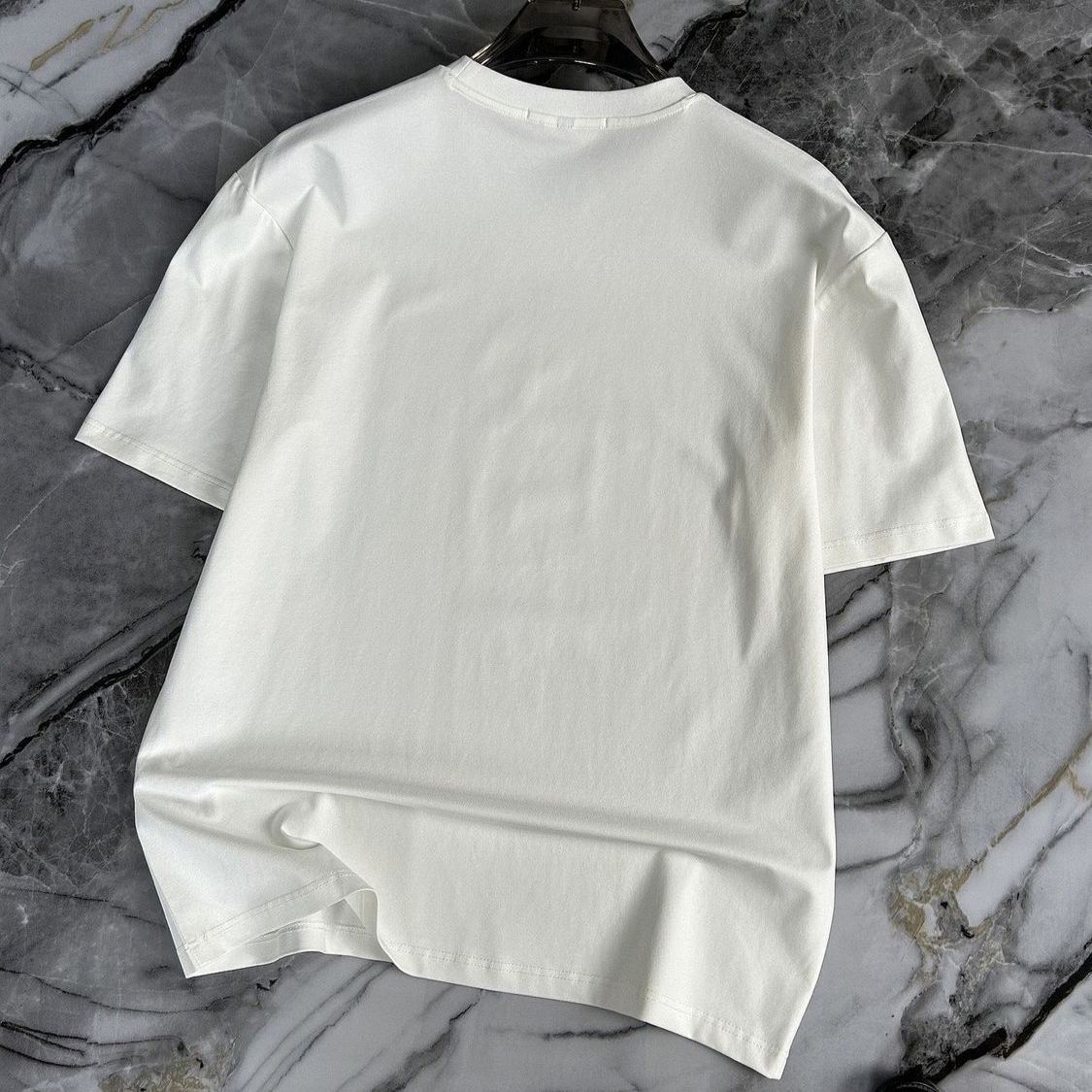 『S-3XL』夏のトレンドプリントクルーネックプルオーバー半袖Tシャツ、軽やかなラグジュアリーカジュアル半袖