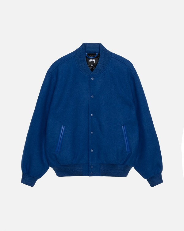 ★23-24FW新作★STUSSY★SPORT MELTON VARSITY JACKET
