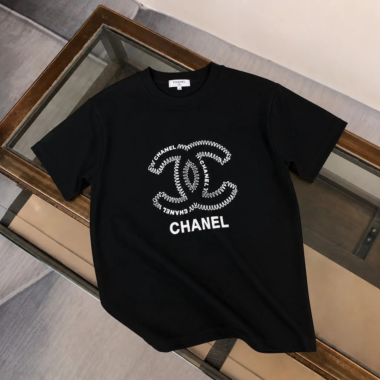 【S-4XL】男女兼用の最新トレンドクルーネックTシャツ、カジュアルスタイル