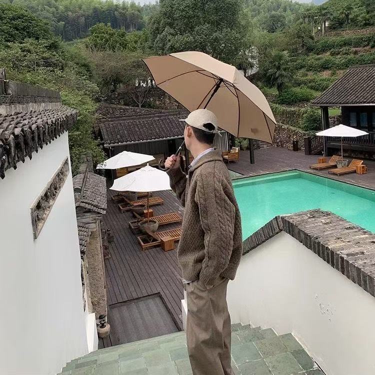 新款美式復古絞花肌理針織衫毛衣男休閒通勤開衫外套男