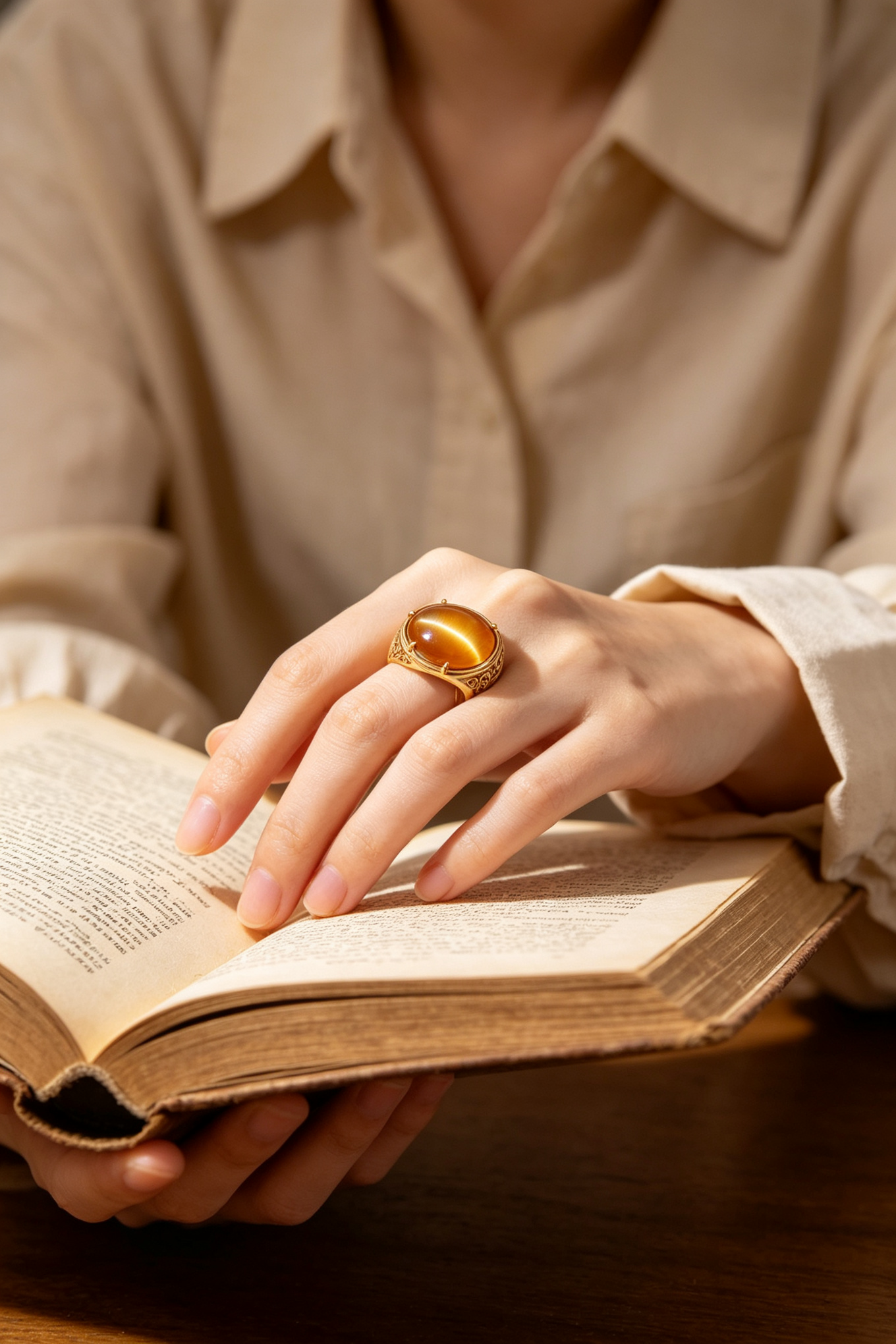 Cat's Eye Signet Ring | Moon Jewelry