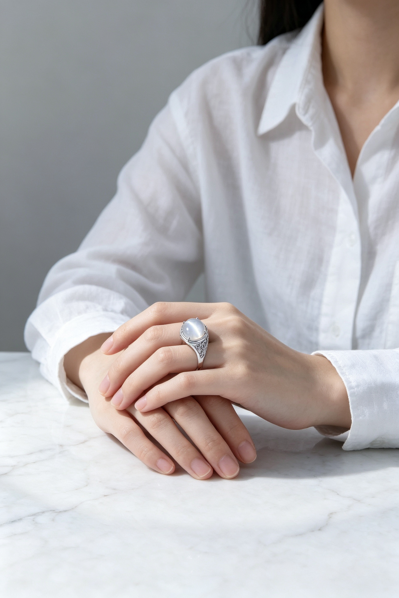 Cat's Eye Signet Ring | Moon Jewelry
