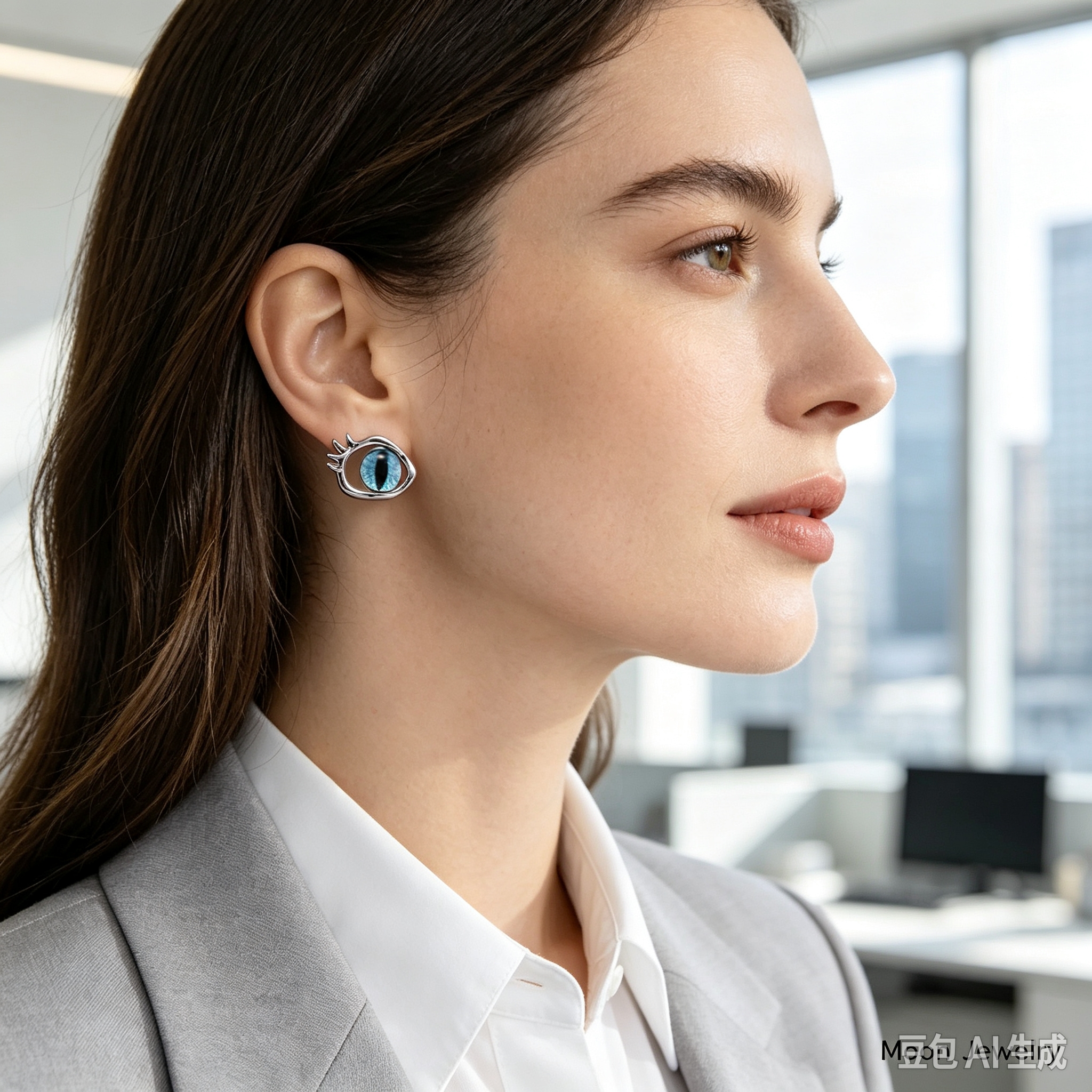 Cat’s Eye Hollow Eye Stud Earrings | Moon Jewelry
