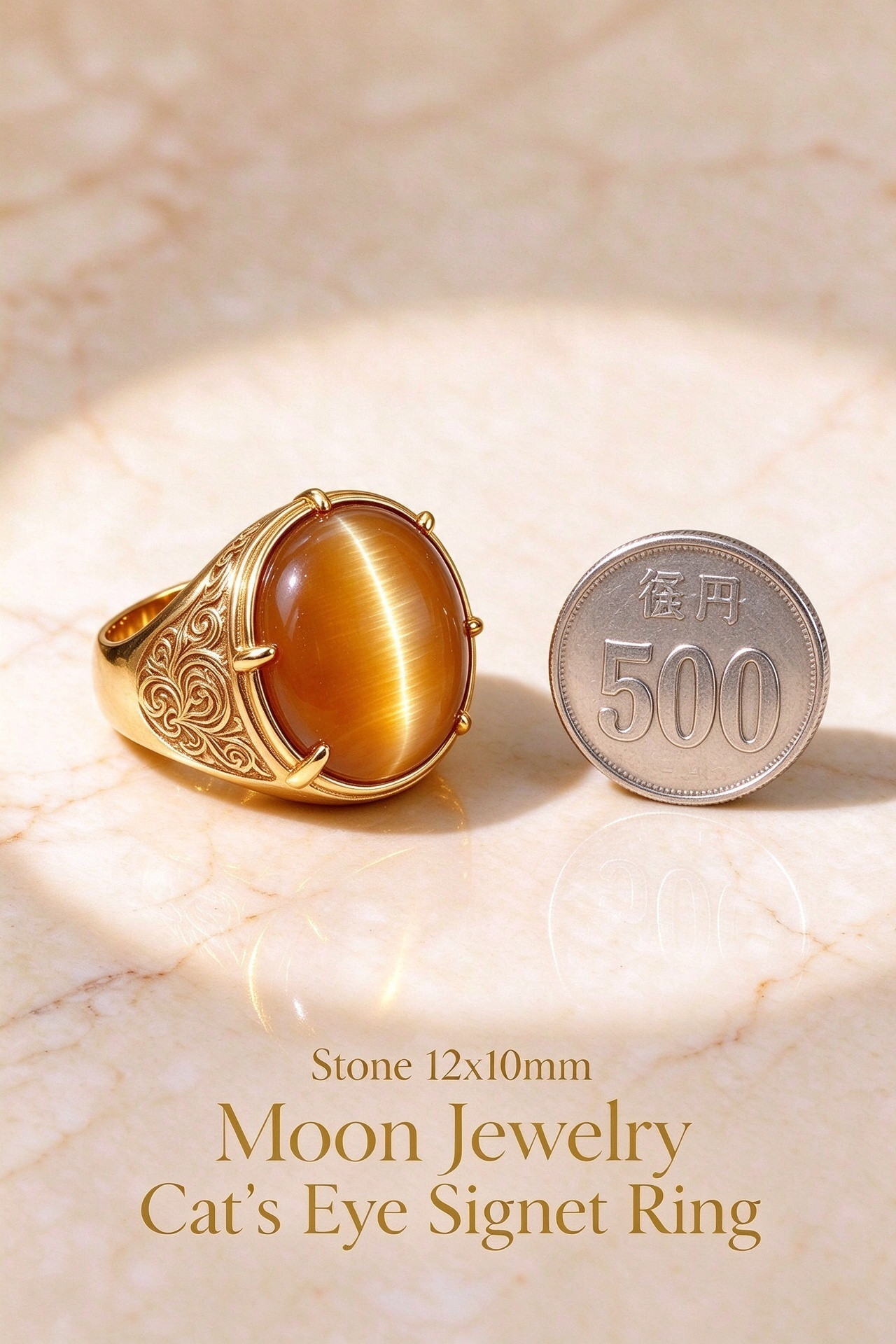 Cat's Eye Signet Ring | Moon Jewelry