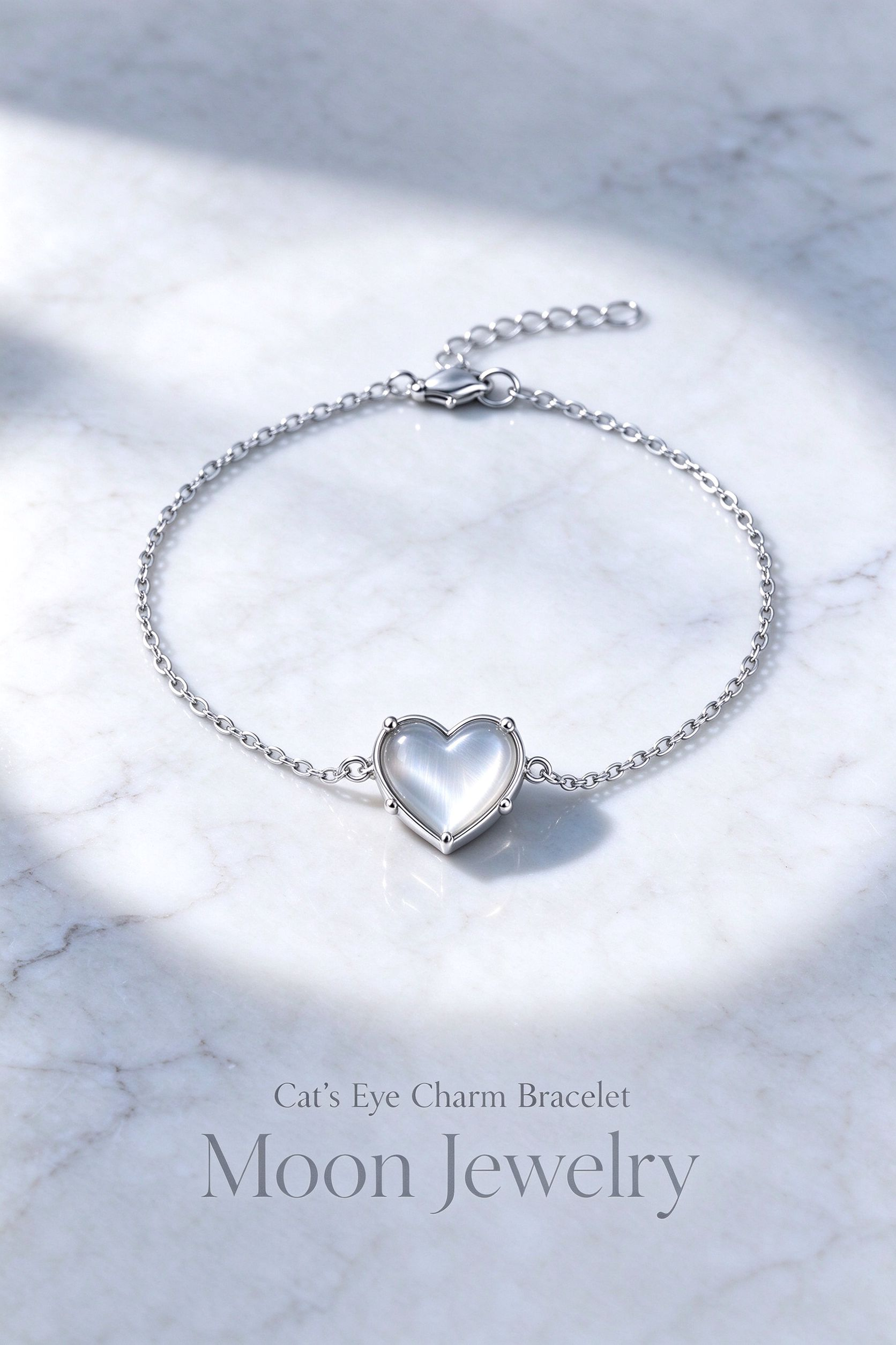 Cat's Eye Charm Bracelet | Moon Jewelry