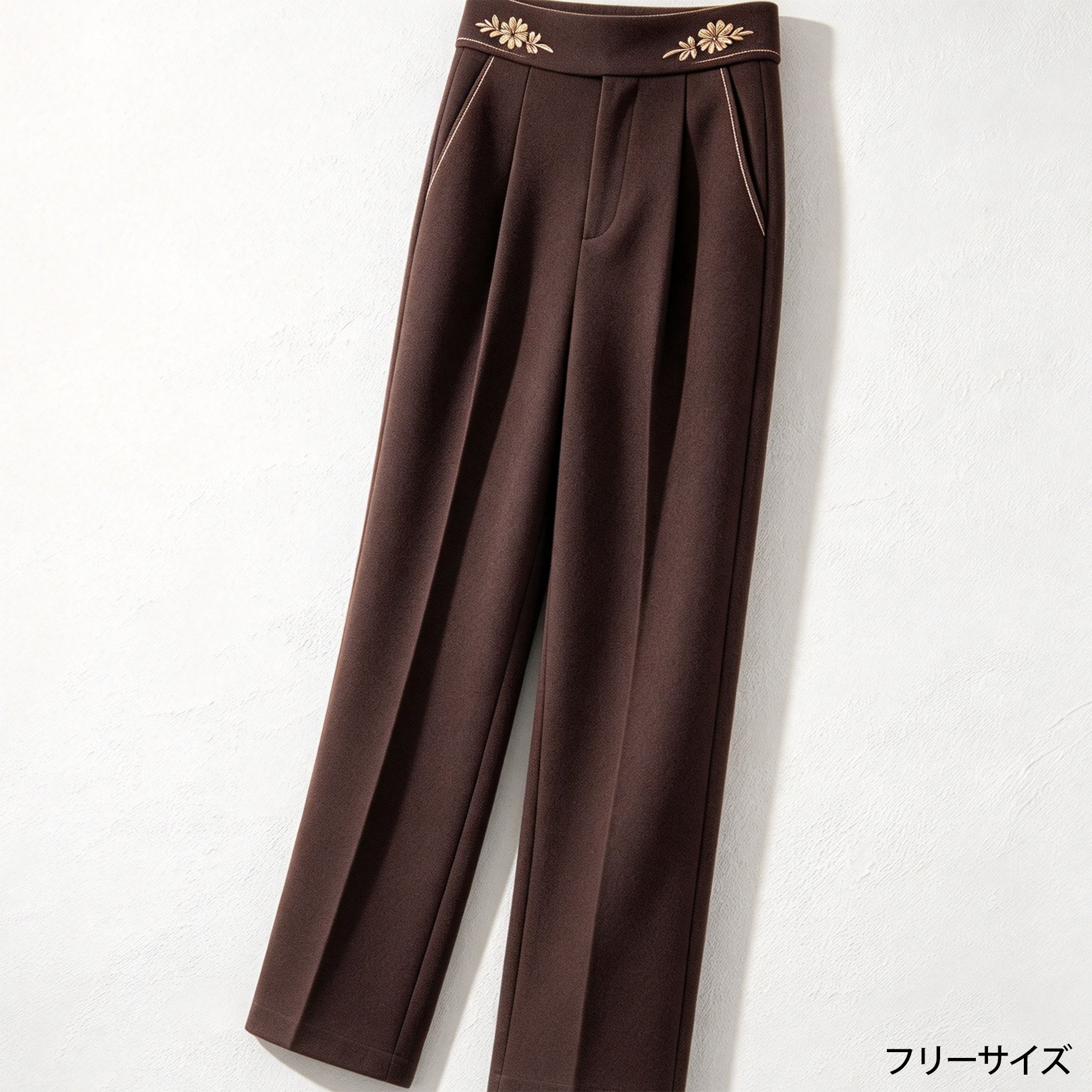 すっきりとしたストレートシルエットの着用イメージ