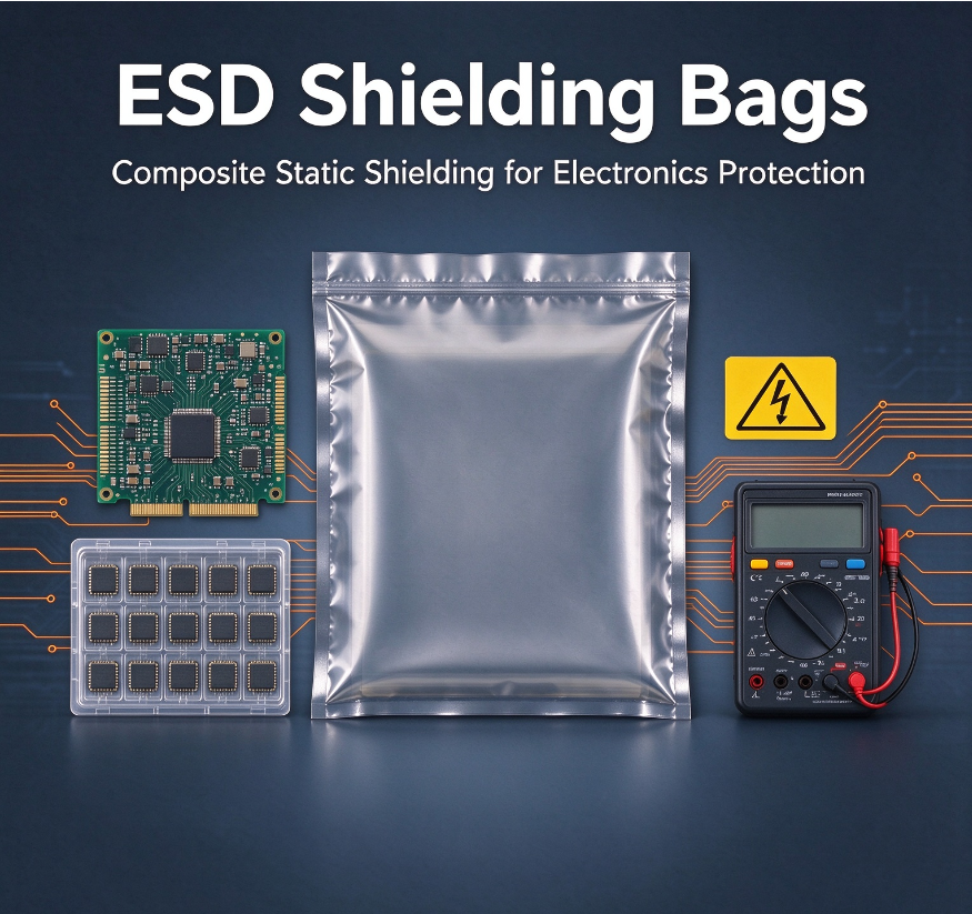 ESD Grid Bags Open-Top 25cm x 35cm (Pack of 100)