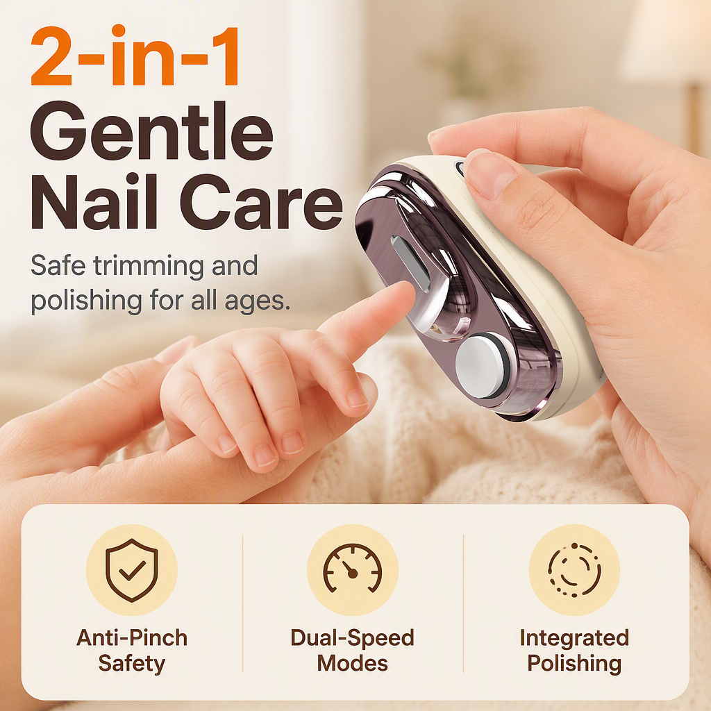 2-in-1 Electric Nail Clipper & Polisher