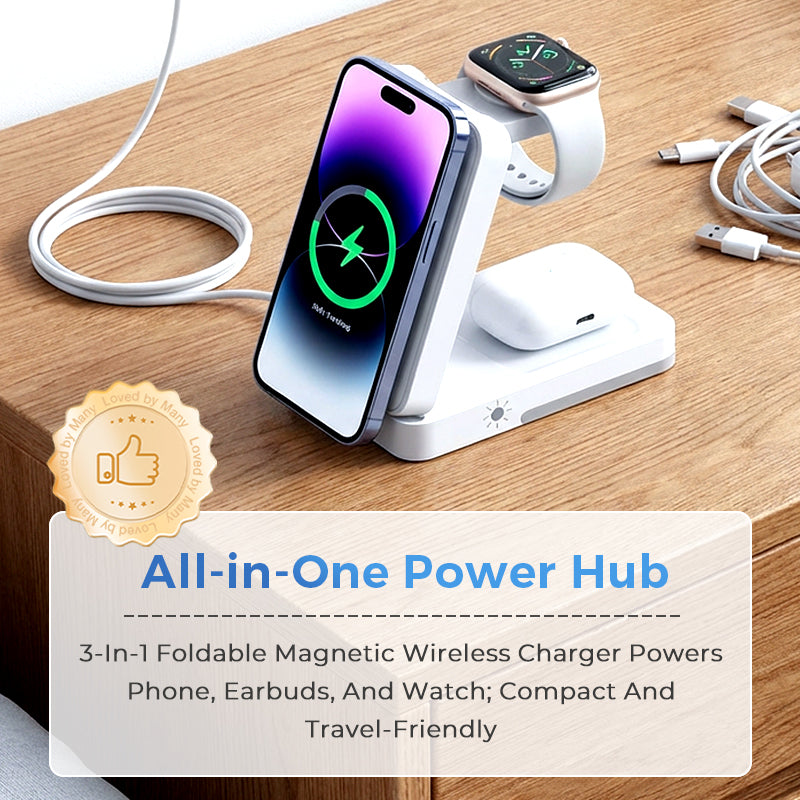 Wireless charger with ambient night light