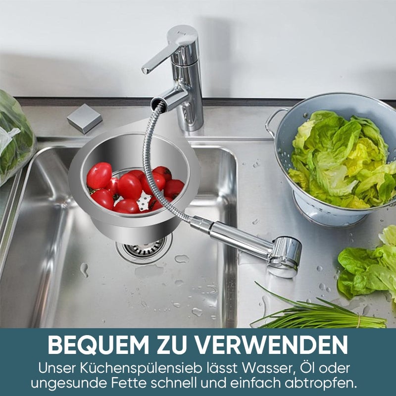 Swan-shaped corner sink strainer