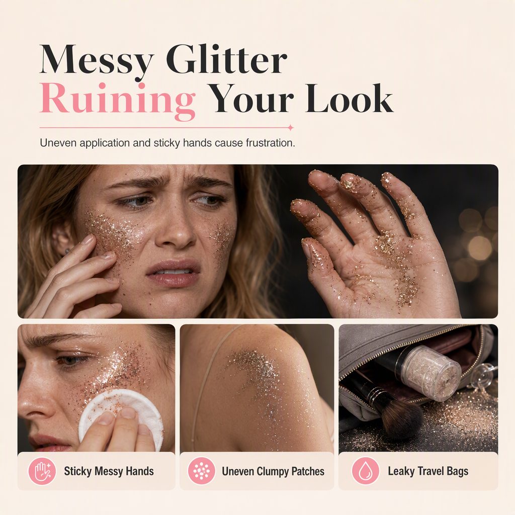 Messy Glitter Ruining Your Look