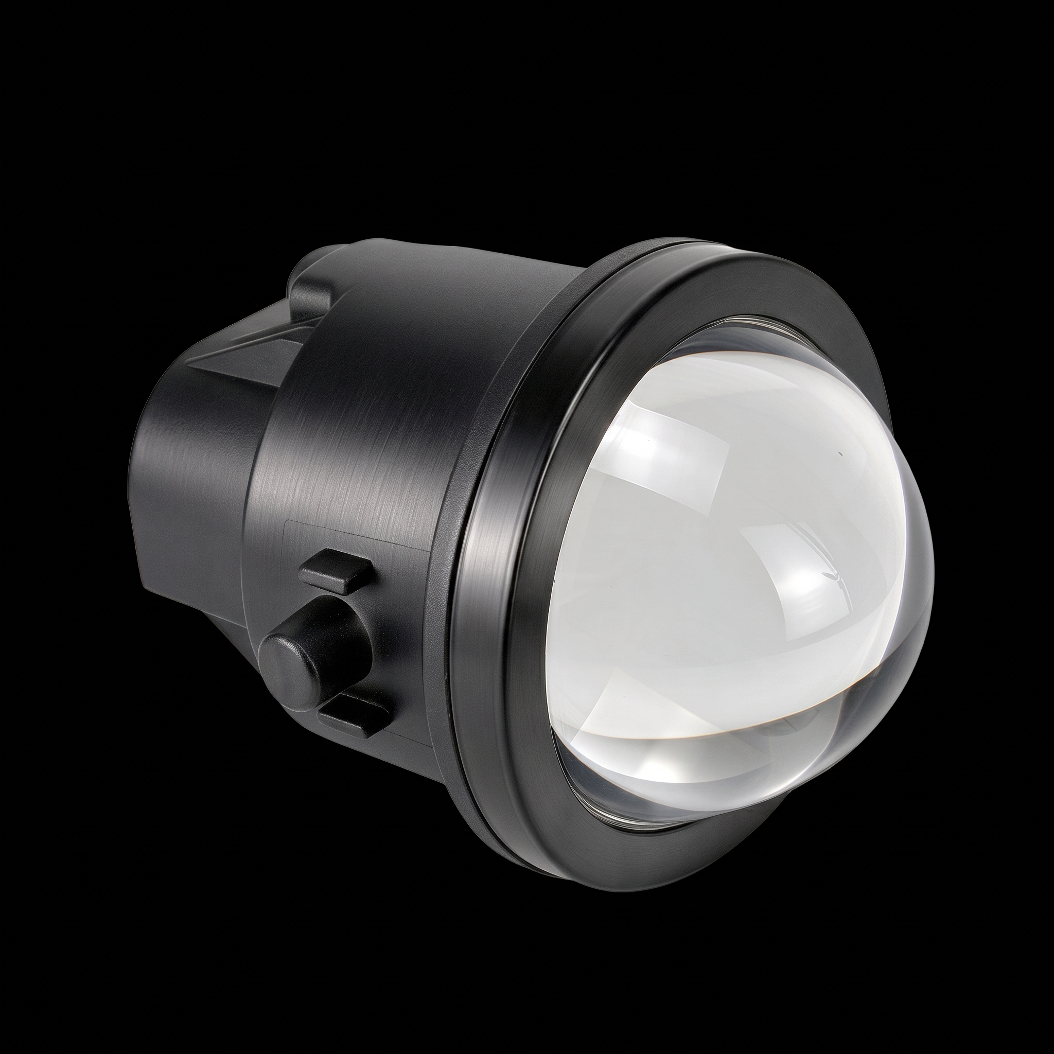 Round LED Projector Fog Light with Black Housing