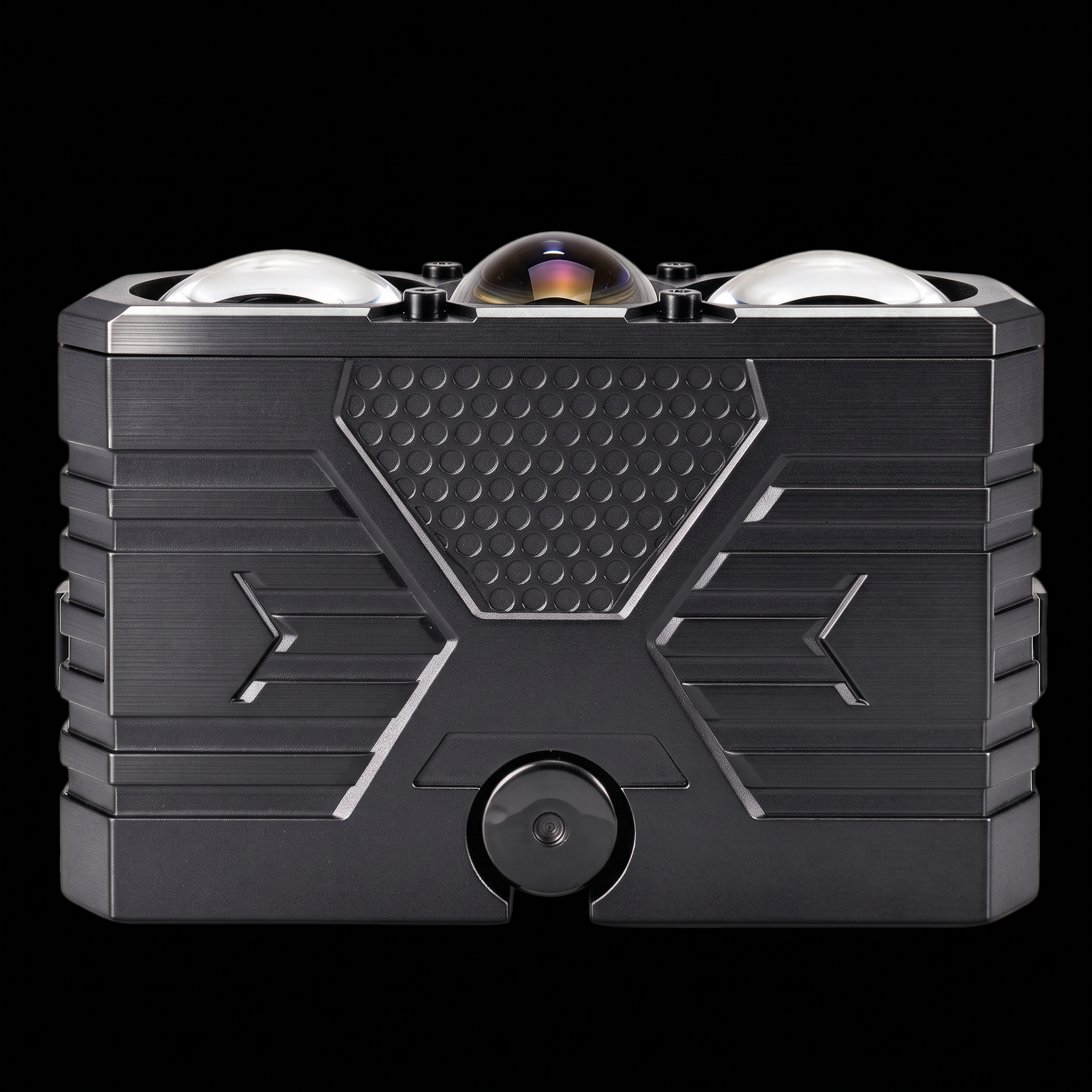 Triple-Lens LED Auxiliary Light with Black Housing
