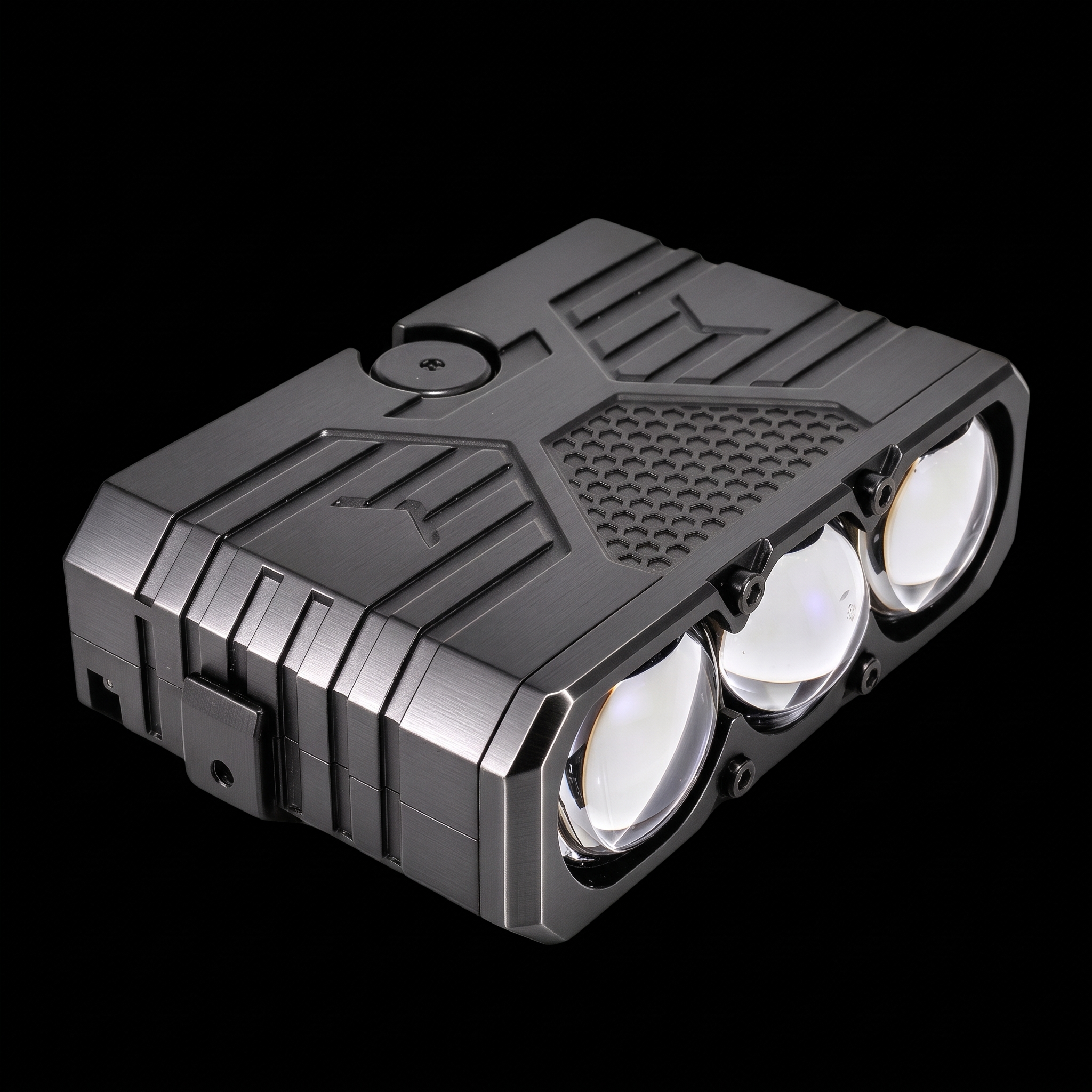 Triple-Lens LED Auxiliary Light with Black Housing