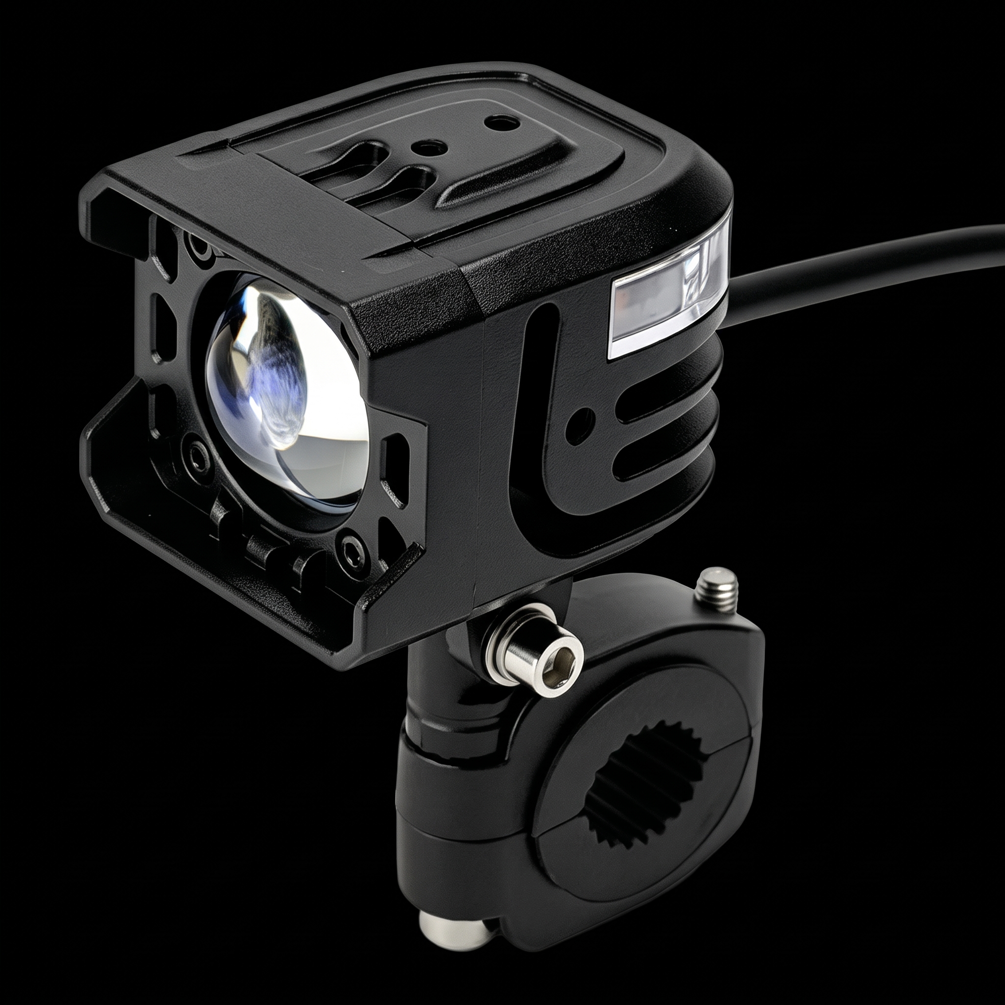 Motorcycle LED Auxiliary Lights with Clamp Mounts