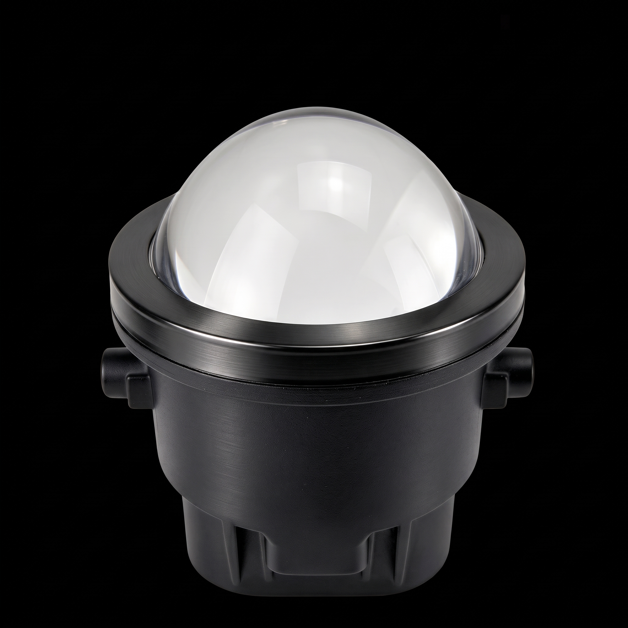 Round LED Projector Fog Light with Black Housing