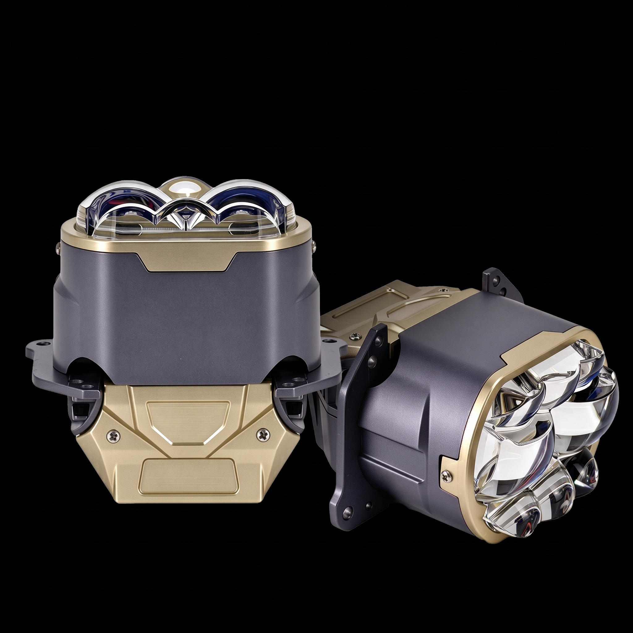 Matrix Bi-LED Headlight Projector Lens - [3.0 Inch] Multi-Beam High/Low Beam Retrofit Kit (Universal Fit)