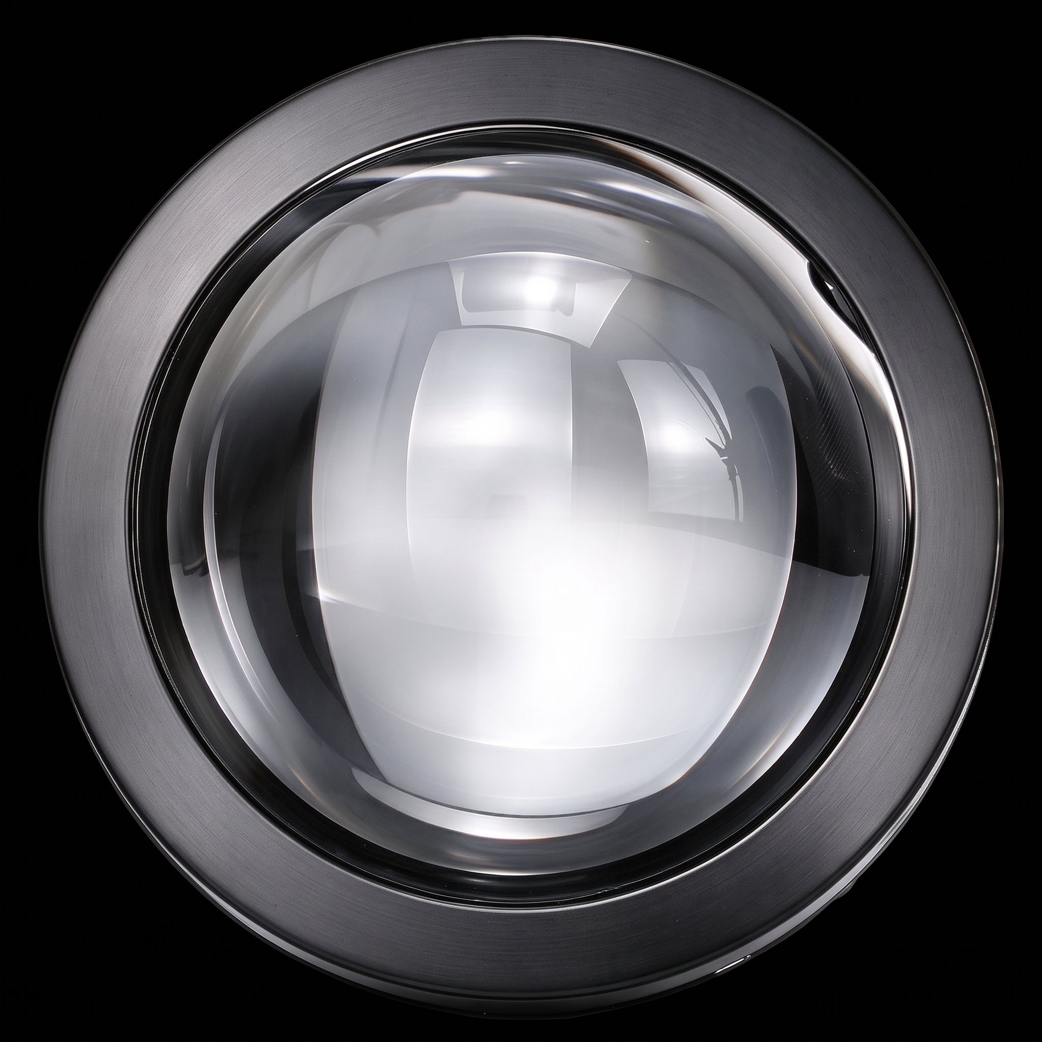 Round LED Projector Fog Light with Black Housing