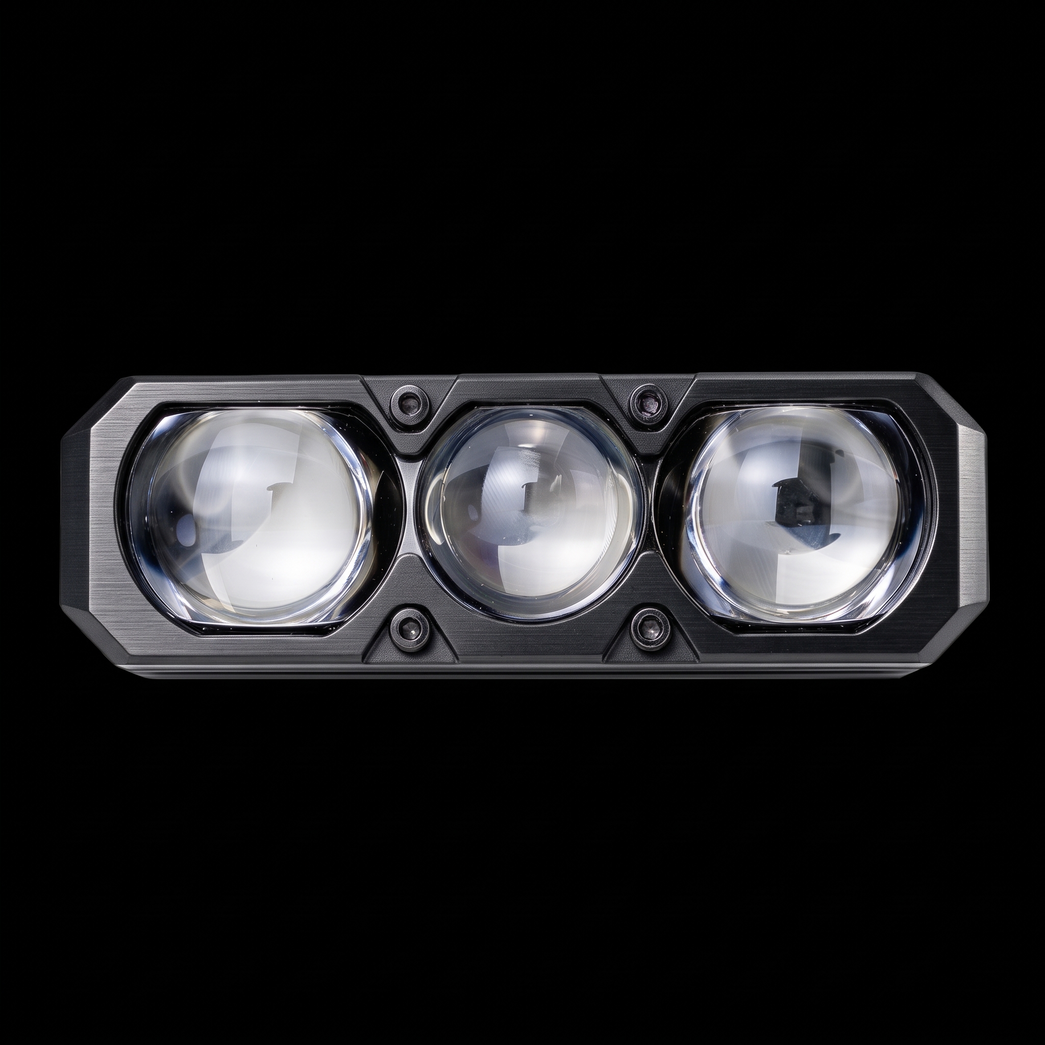 Triple-Lens LED Auxiliary Light with Black Housing
