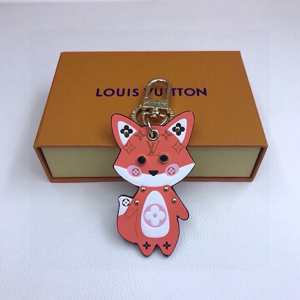 【LV旗艦店】ルイ・ヴィトン キツネちゃんレザーバッグチャーム・キーホルダー