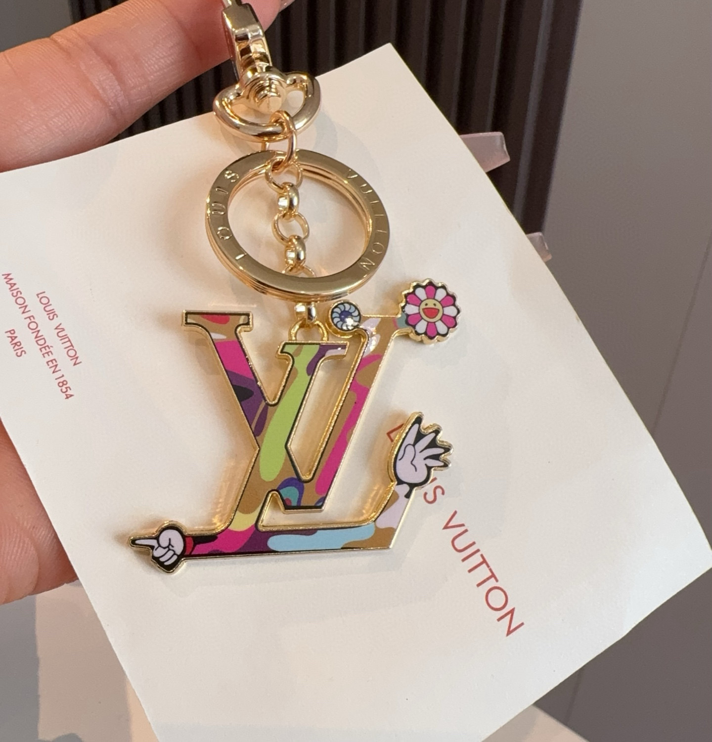 【LV旗艦店】ルイ・ヴィトン × 村上隆コラボ LV‑Iconic Superflat キーホルダー・バッグチャーム M02468