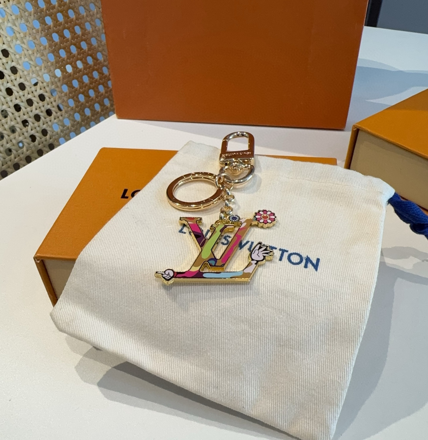 【LV旗艦店】ルイ・ヴィトン × 村上隆コラボ LV‑Iconic Superflat キーホルダー・バッグチャーム M02468