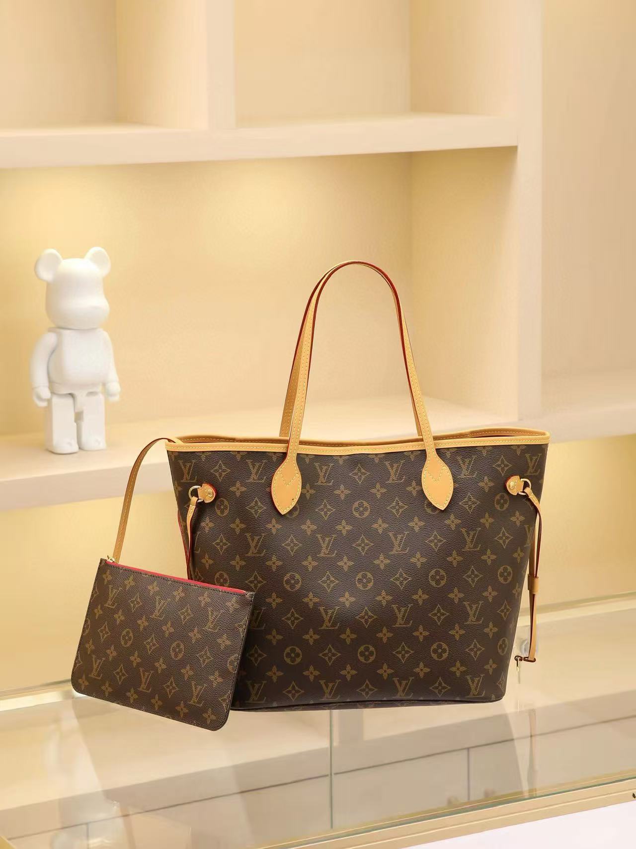 LOUIS VUITTON LV ネヴァーフル MM 日本店人気 No.1 通勤トート 学生 OL ママ万能バッグ M46987