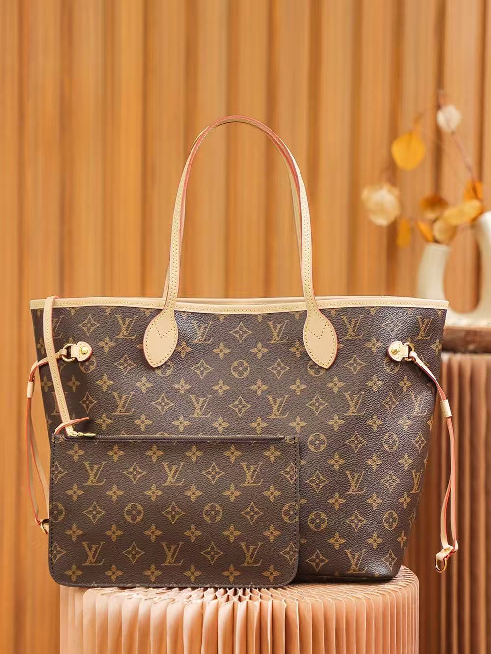 LOUIS VUITTON LV ネヴァーフル MM 日本店人気 No.1 通勤トート 学生 OL ママ万能バッグ M46987
