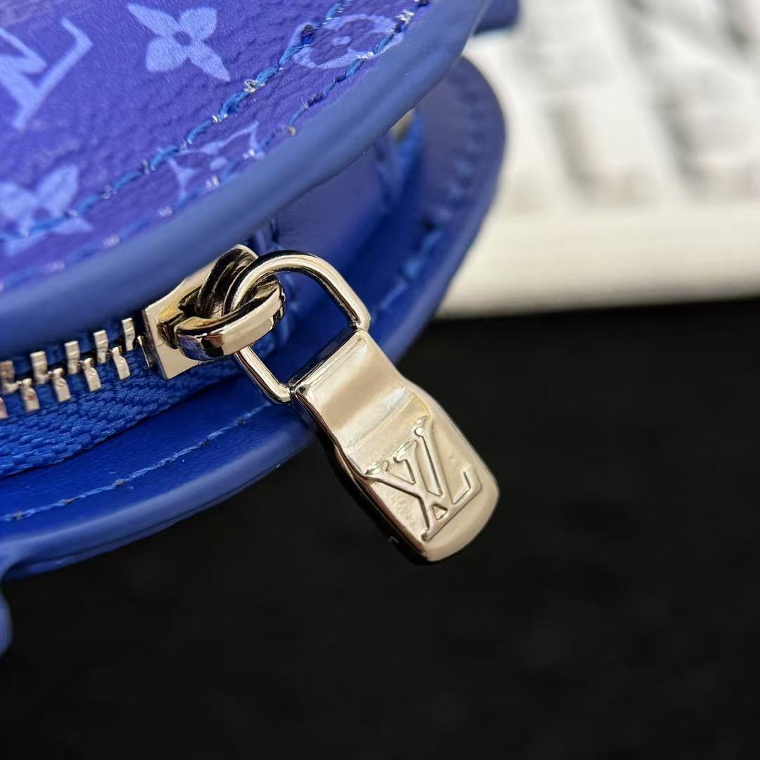 【LV旗艦店】ルイヴィトン クラブ 蟹 バッグチャーム モノグラム ブルー イヤホンケース 小物入れ
