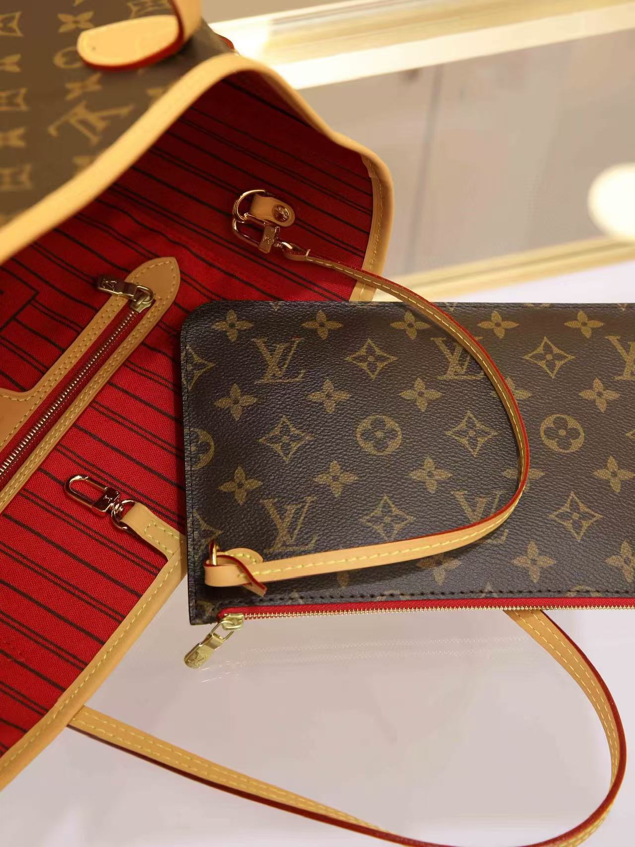 LOUIS VUITTON LV ネヴァーフル MM 日本店人気 No.1 通勤トート 学生 OL ママ万能バッグ M46987