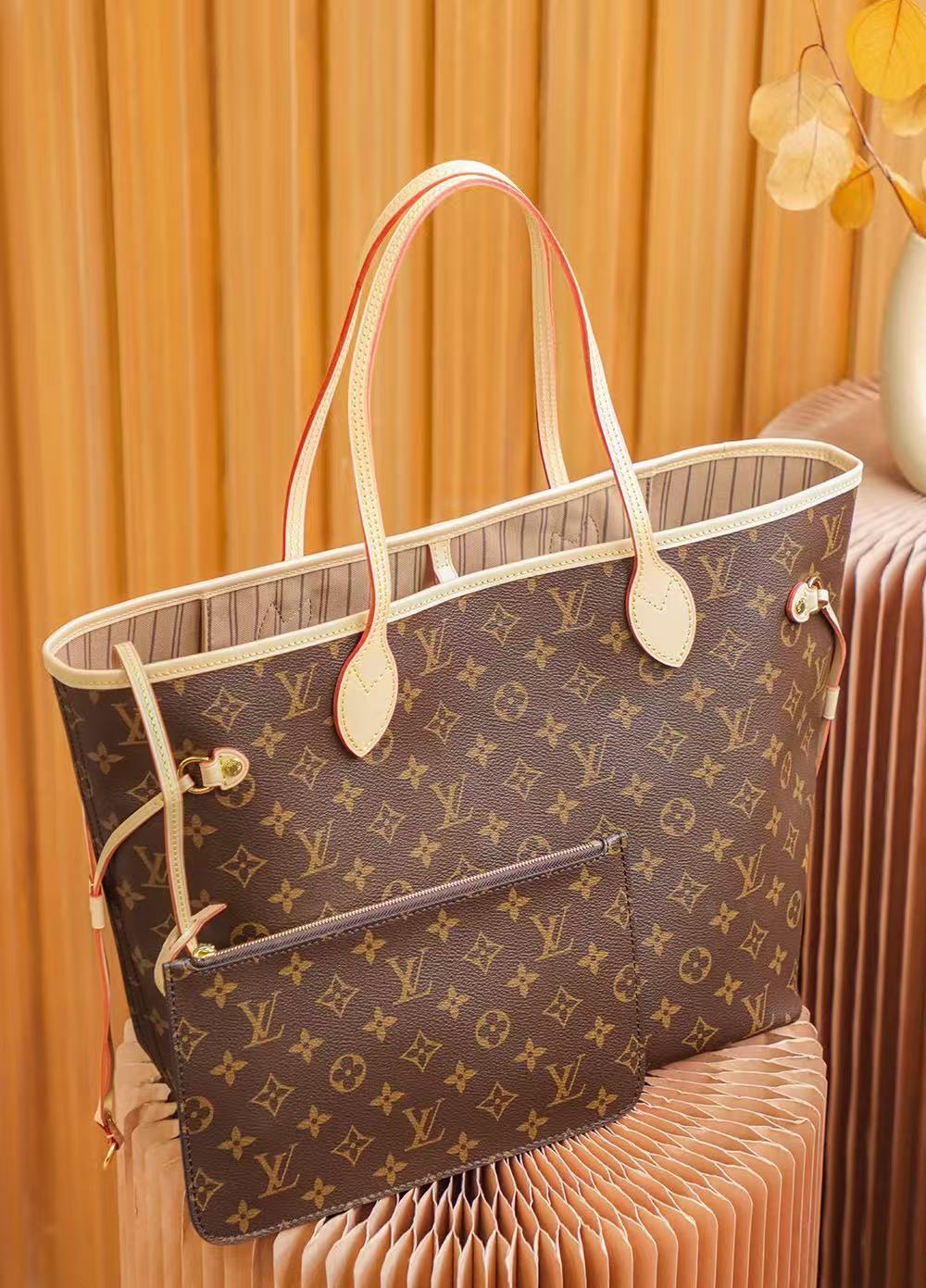 LOUIS VUITTON LV ネヴァーフル MM 日本店人気 No.1 通勤トート 学生 OL ママ万能バッグ M46987