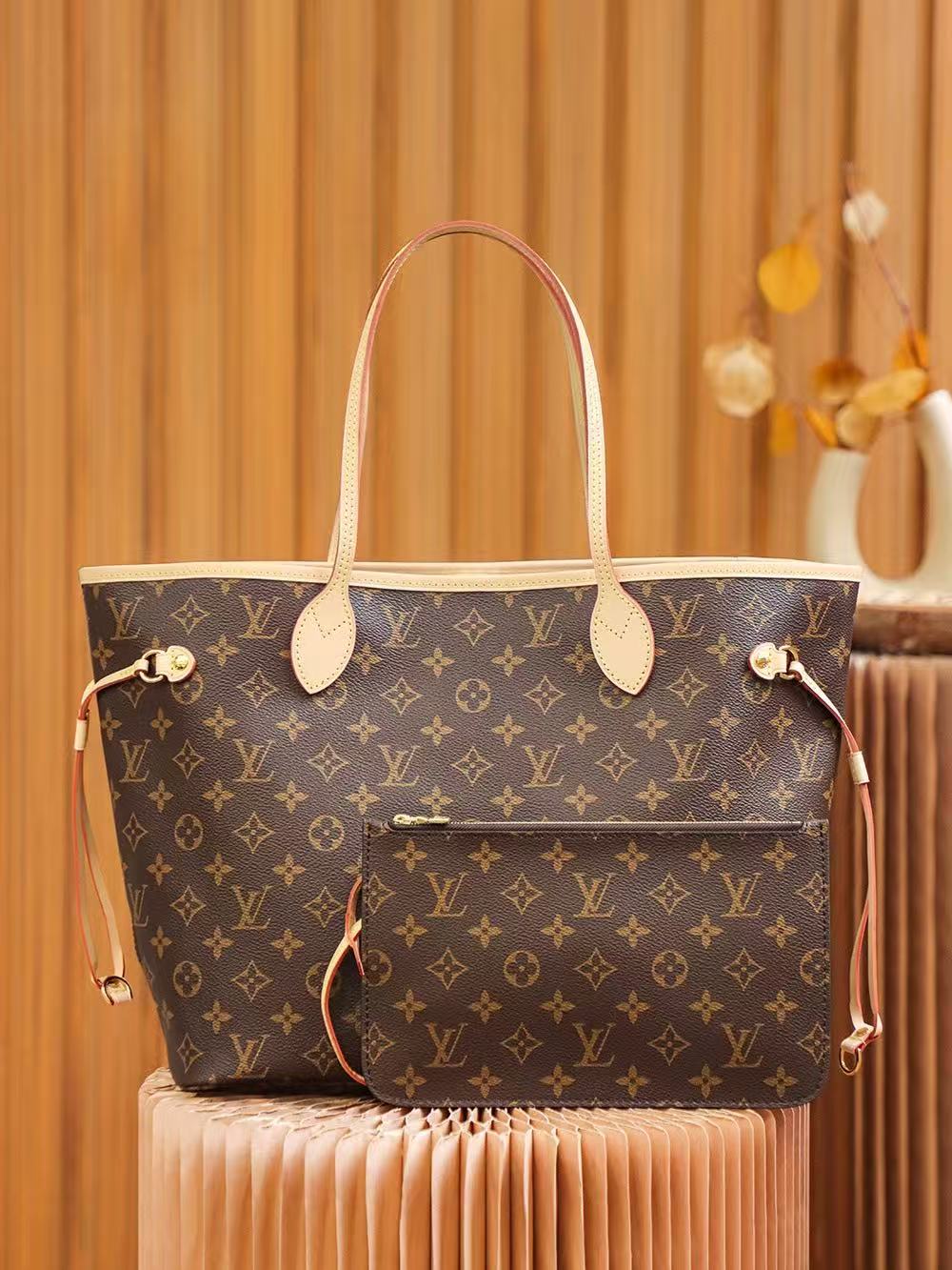 LOUIS VUITTON LV ネヴァーフル MM 日本店人気 No.1 通勤トート 学生 OL ママ万能バッグ M46987