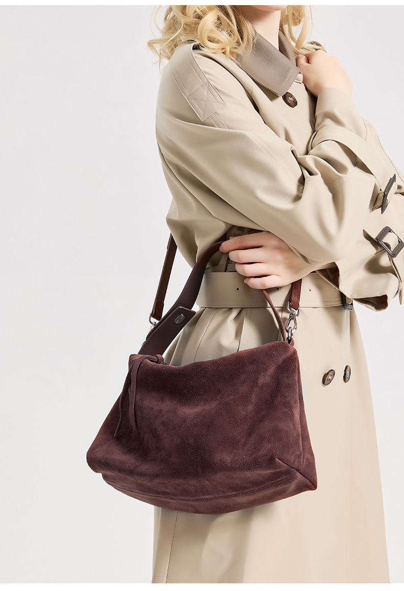 Soft Matte Leather Pillow Tote Bag