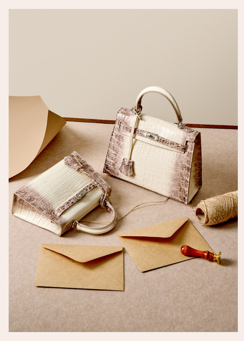 Croc-Embossed Top-Handle Handbag