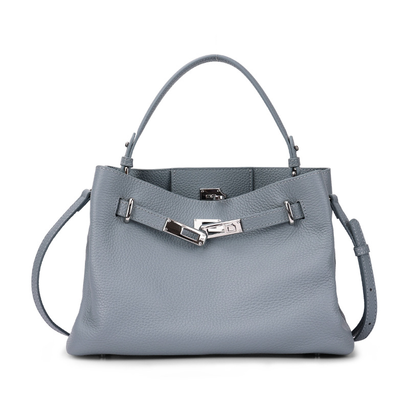 Genuine Leather Top-Handle Handbag