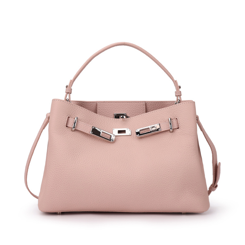 Genuine Leather Top-Handle Handbag