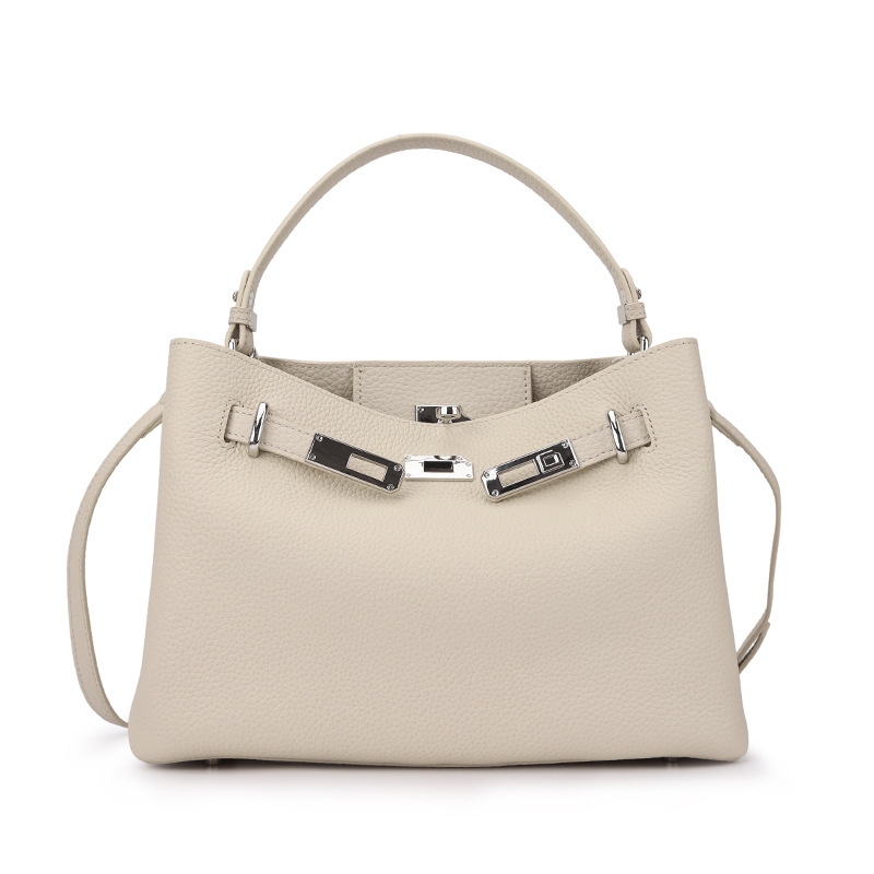 Genuine Leather Top-Handle Handbag