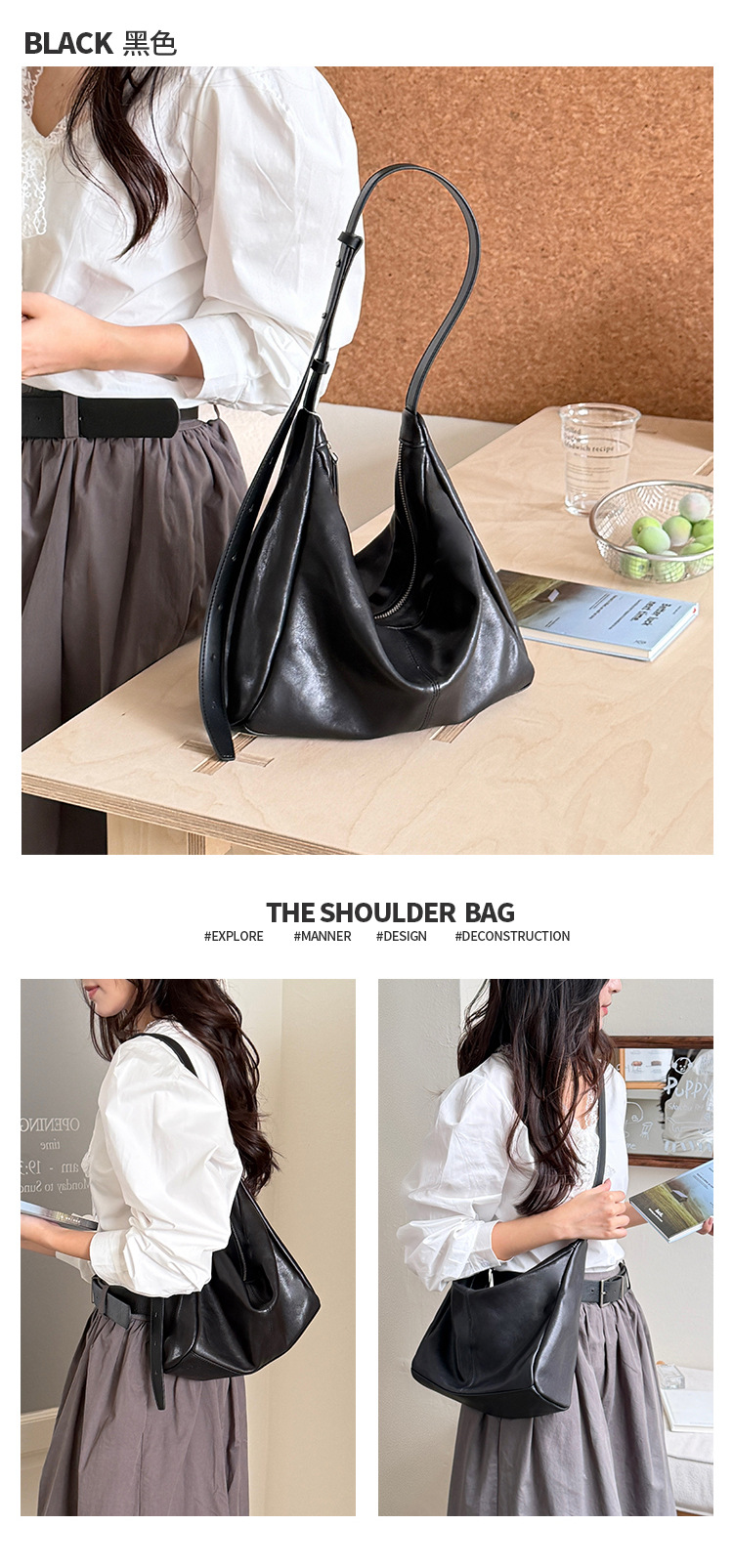 Slouchy Lambskin Hobo Bag