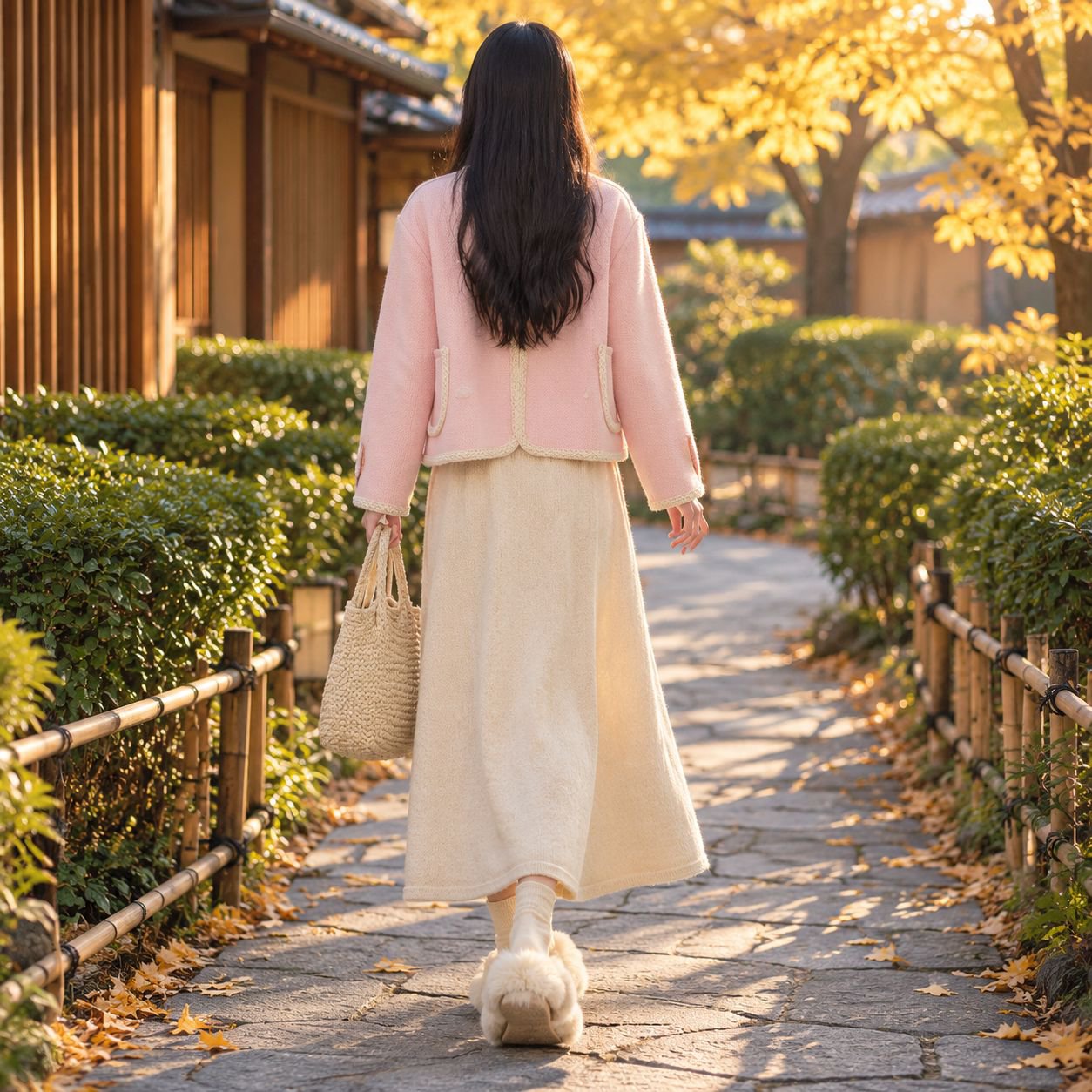 通勤やお出かけに着用できる女性用秋冬セットアップ