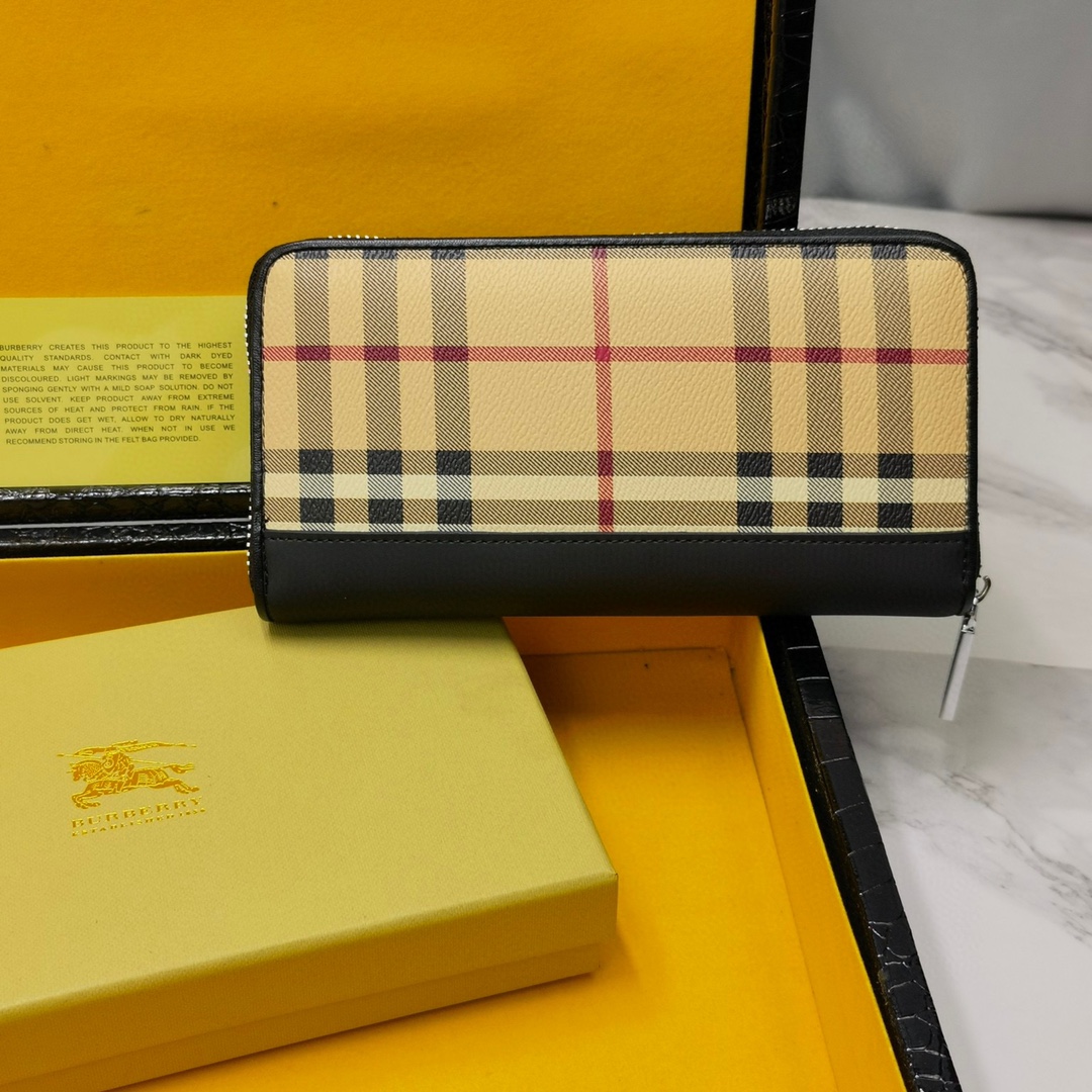 【BUREERRYرسمي المتجر الرسمي】（Burberry） محفظة 19.5x10x2.5cm