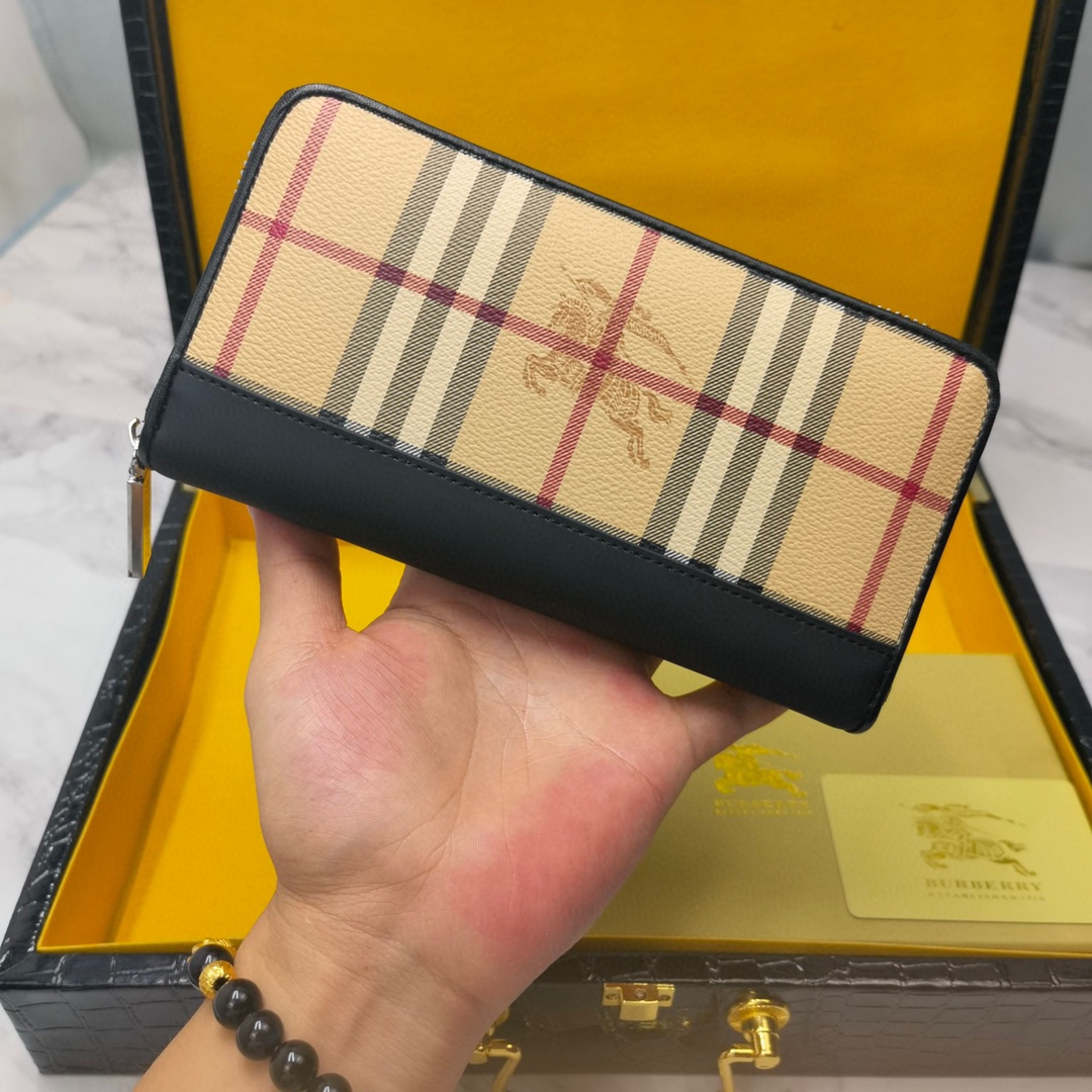 【BUREERRYرسمي المتجر الرسمي】（Burberry） محفظة 19.5x10x2.5cm