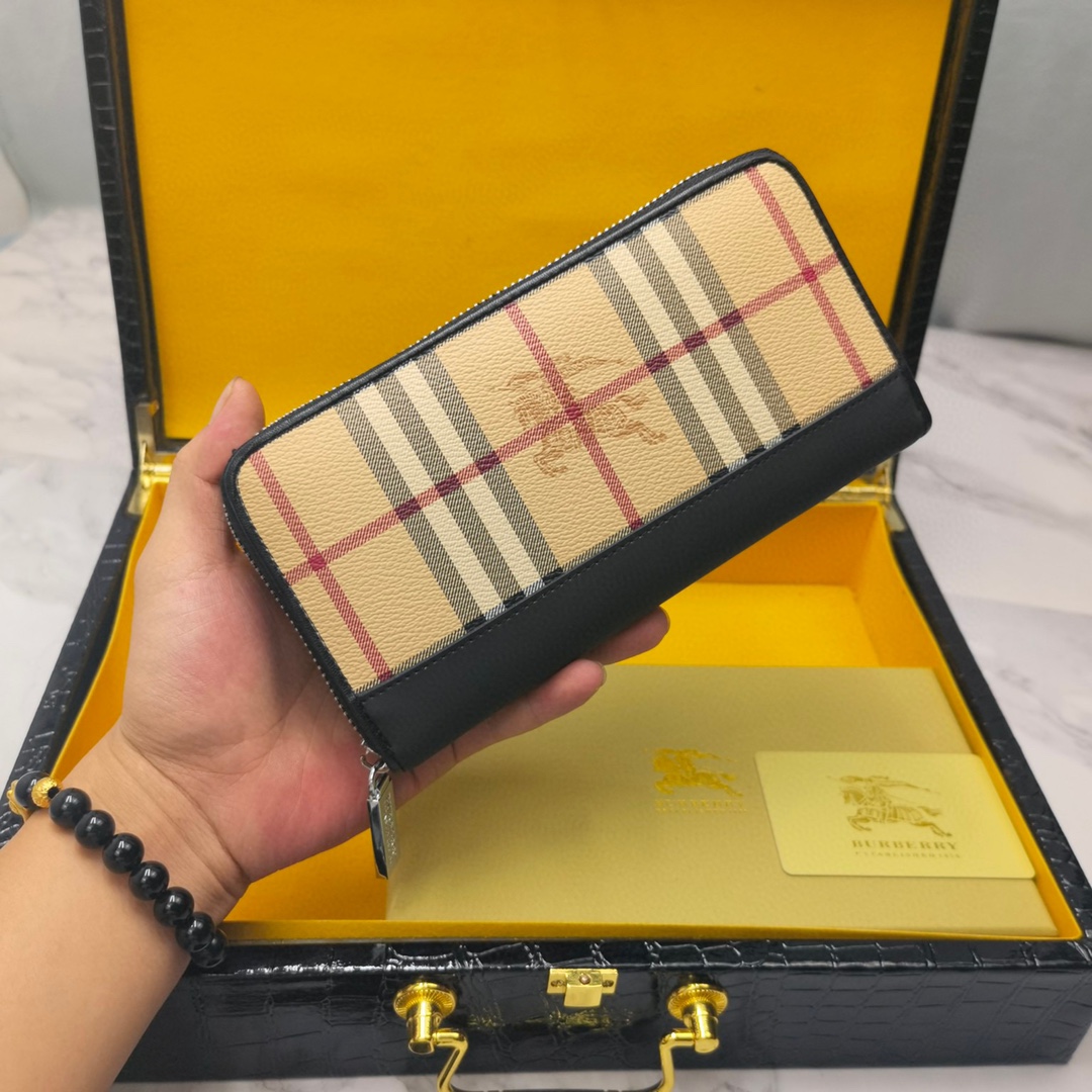 【BUREERRYرسمي المتجر الرسمي】（Burberry） محفظة 19.5x10x2.5cm