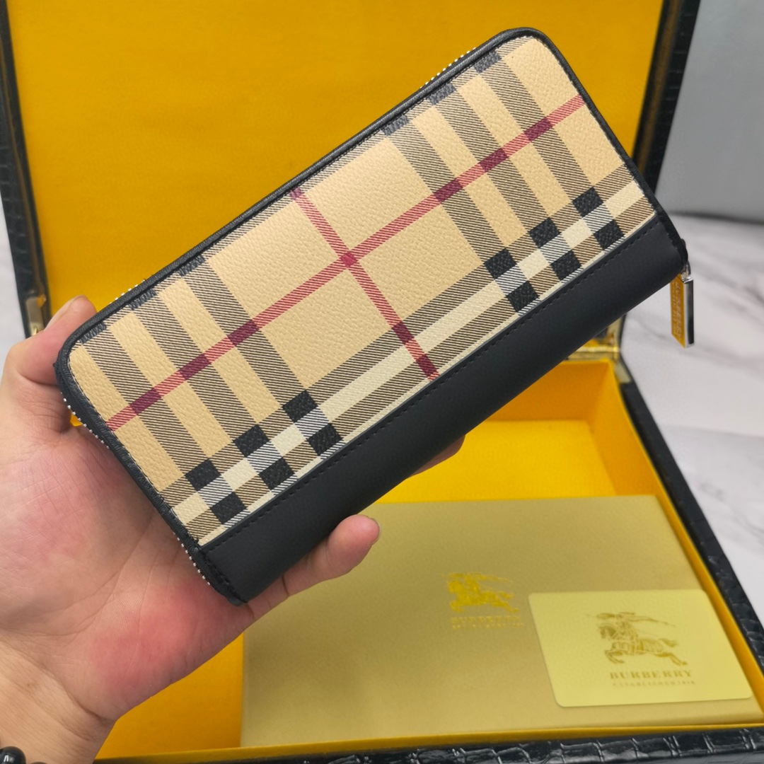 【BUREERRYرسمي المتجر الرسمي】（Burberry） محفظة 19.5x10x2.5cm