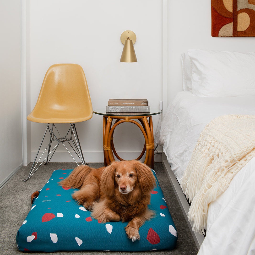 Terrazzo Orthopedic Dog Bed, Washable Dig-Proof Cover