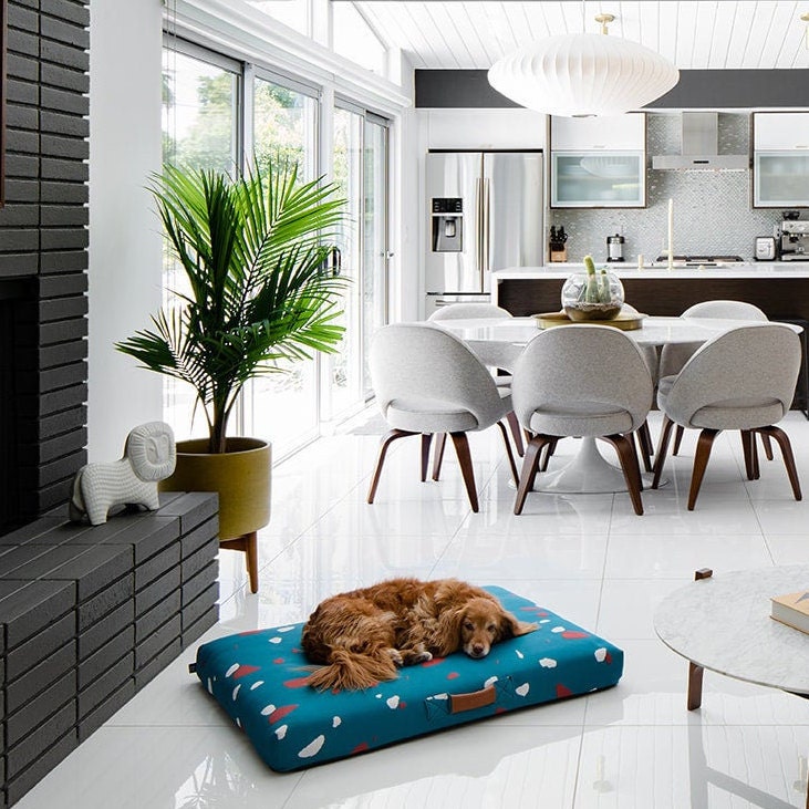 Terrazzo Orthopedic Dog Bed, Washable Dig-Proof Cover