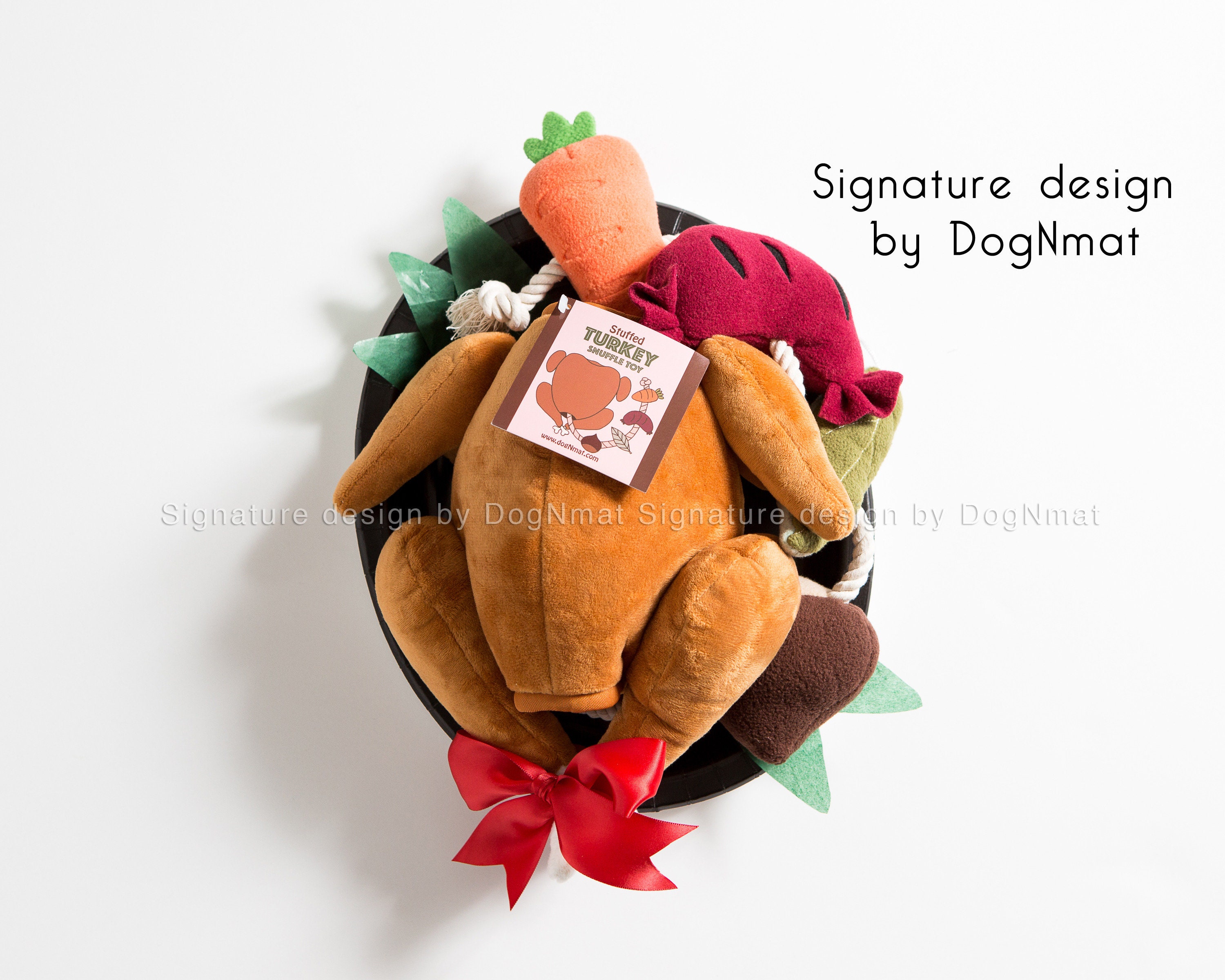 Stuffed Turkey Snuffle Dog Toy - 3 in 1 Hide and Seek Toy, Snuffle Toy and Rope Toy