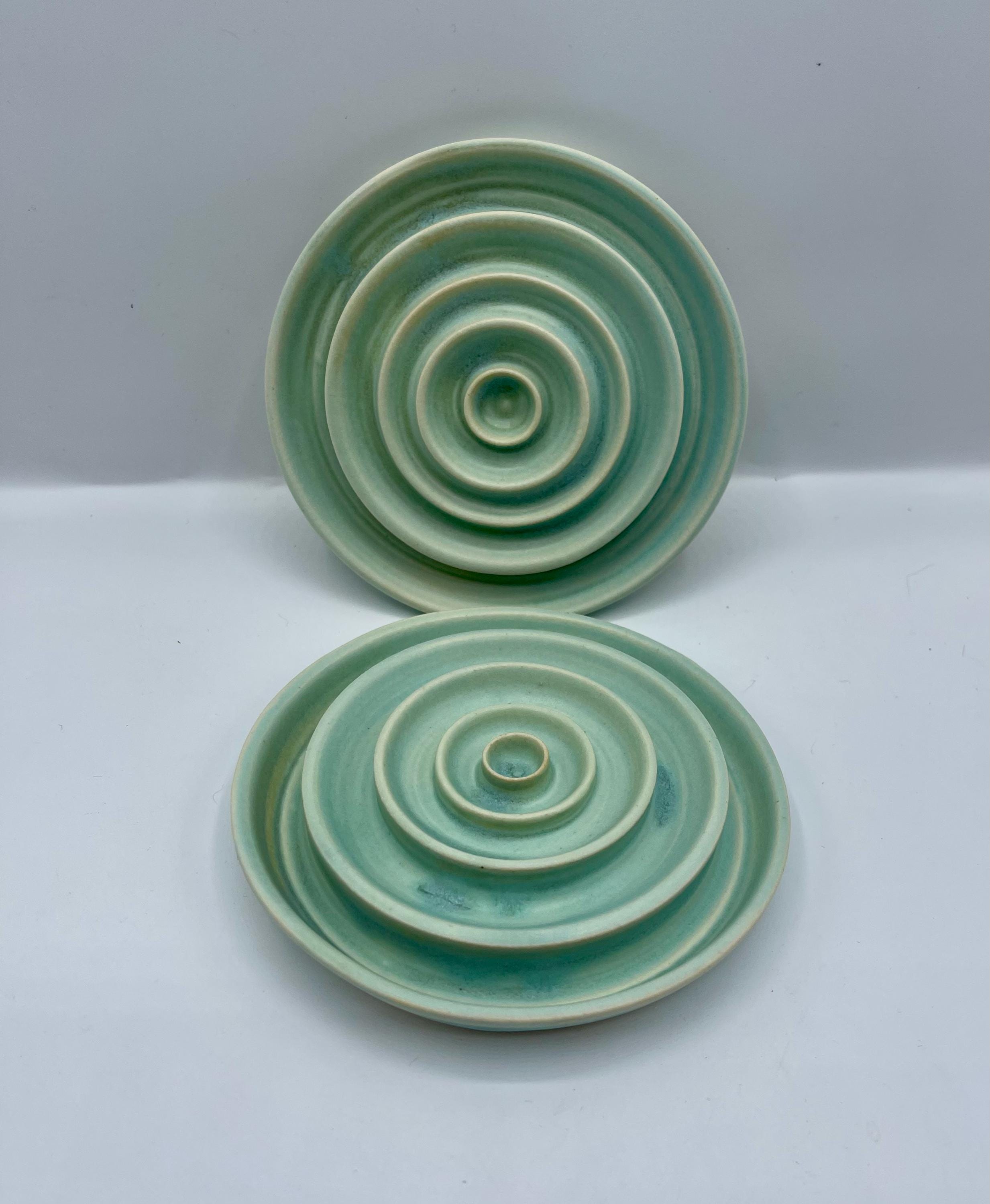 Handmade Ceramic Slow Feeder Bowl for Dogs and Cats