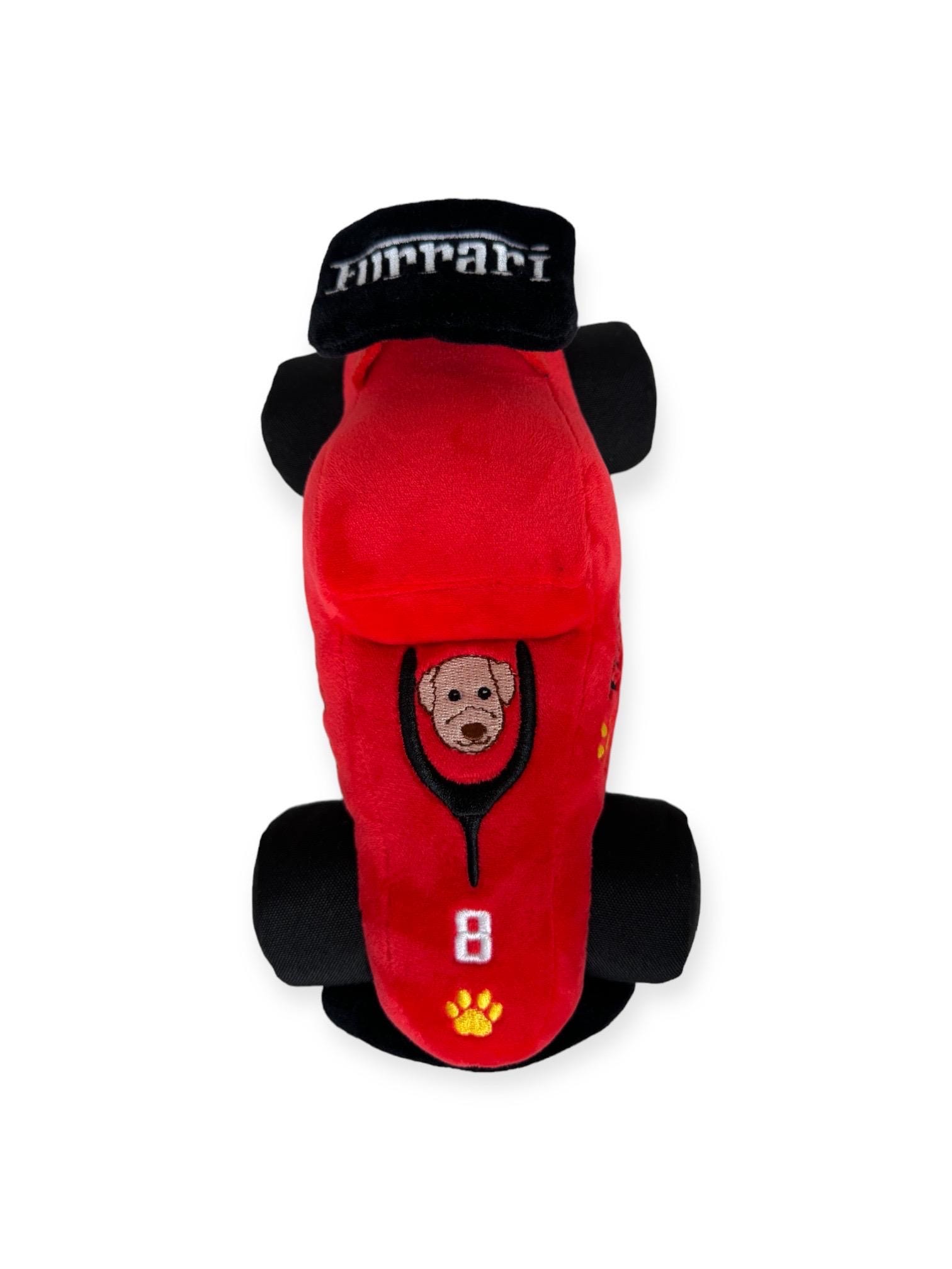 Race Car Dog Toy - Plush Squeaky Toy